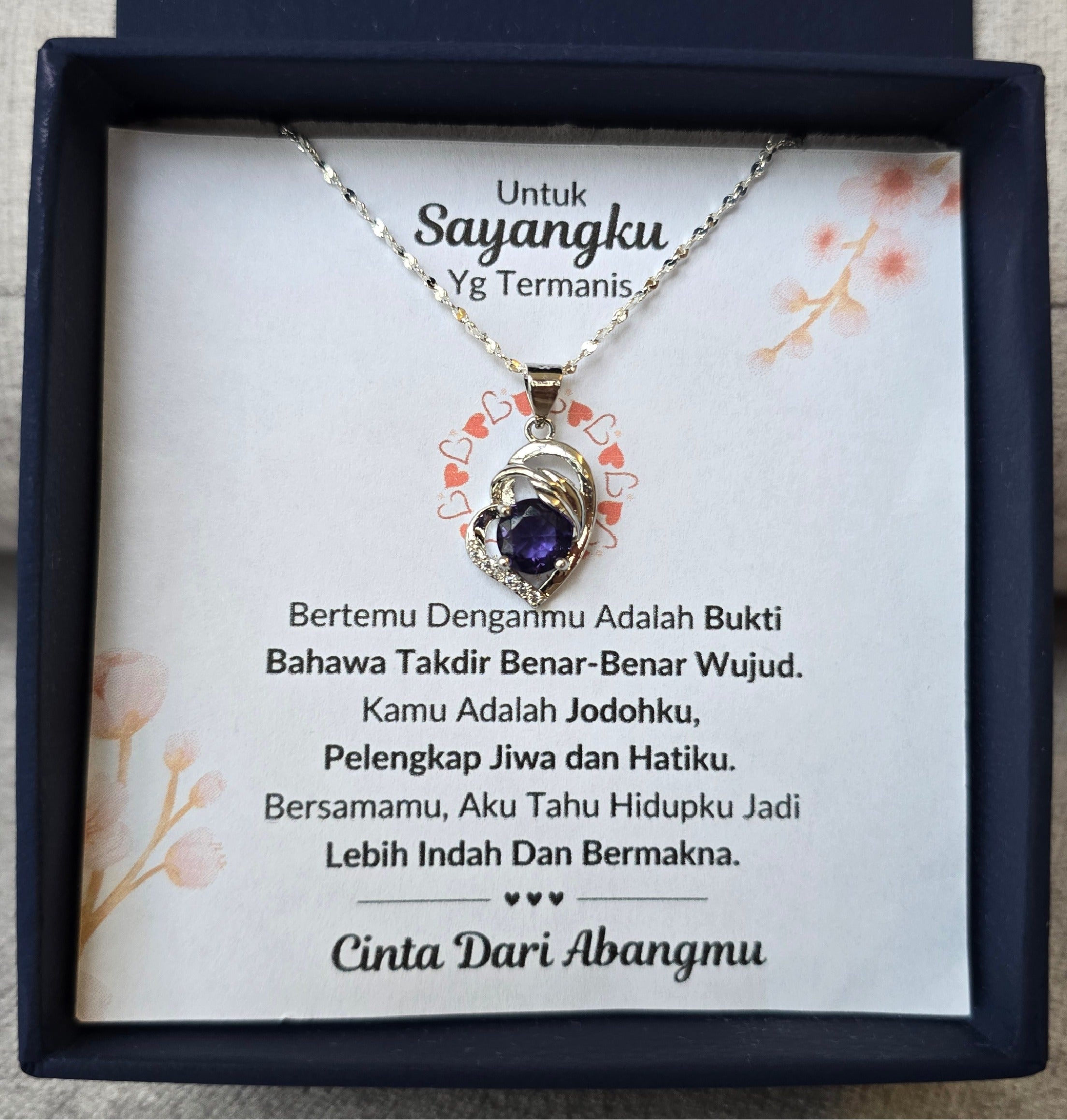 Hadiah Terbaik Untuk Sayangku I Takdir Benar Wujud I Purple Love Necklace