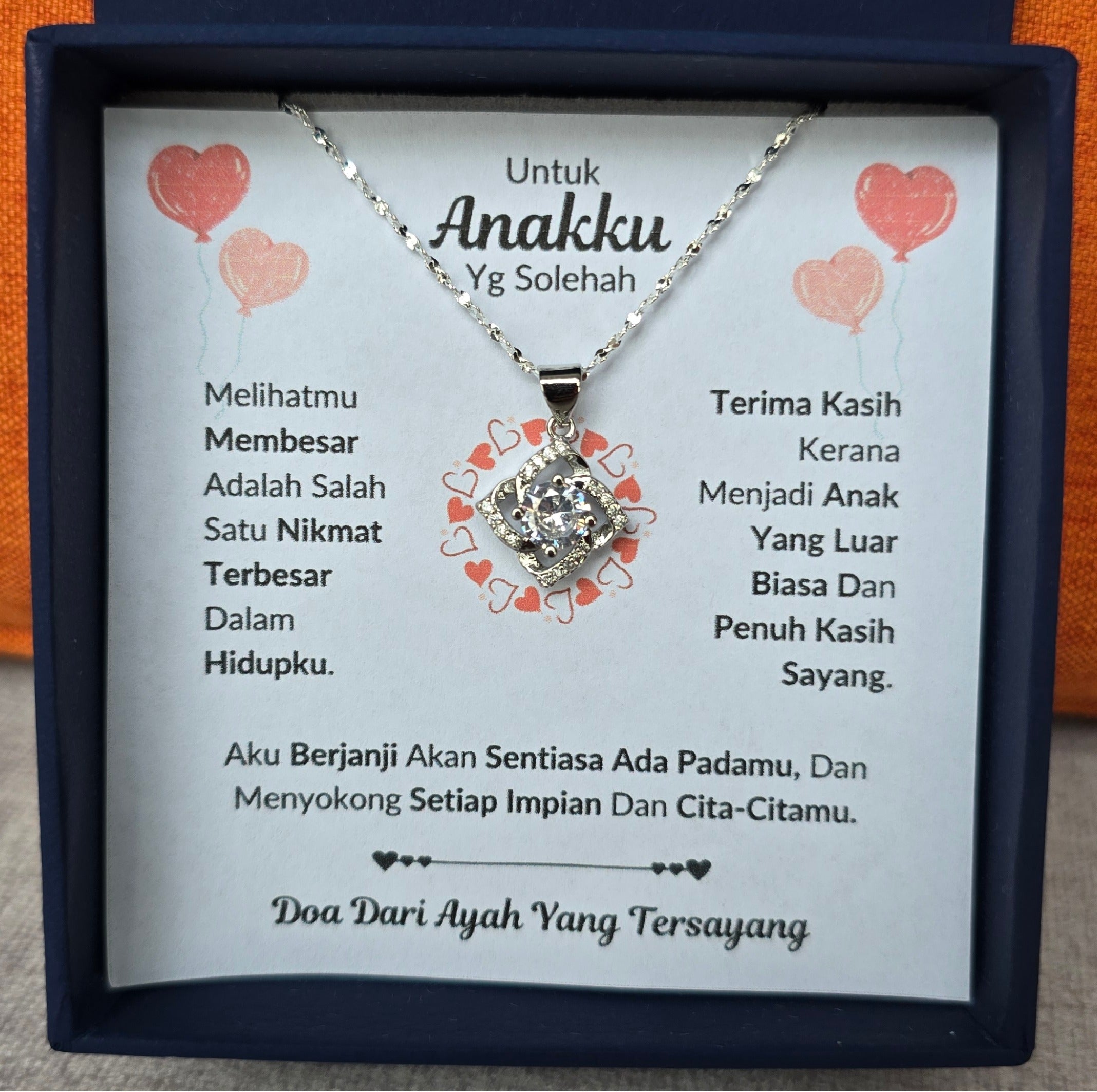 Hadiah Terbaik Untuk Anakku I Sentiasa Ada Padamu I Dari Ayah I Elegant Love Necklace