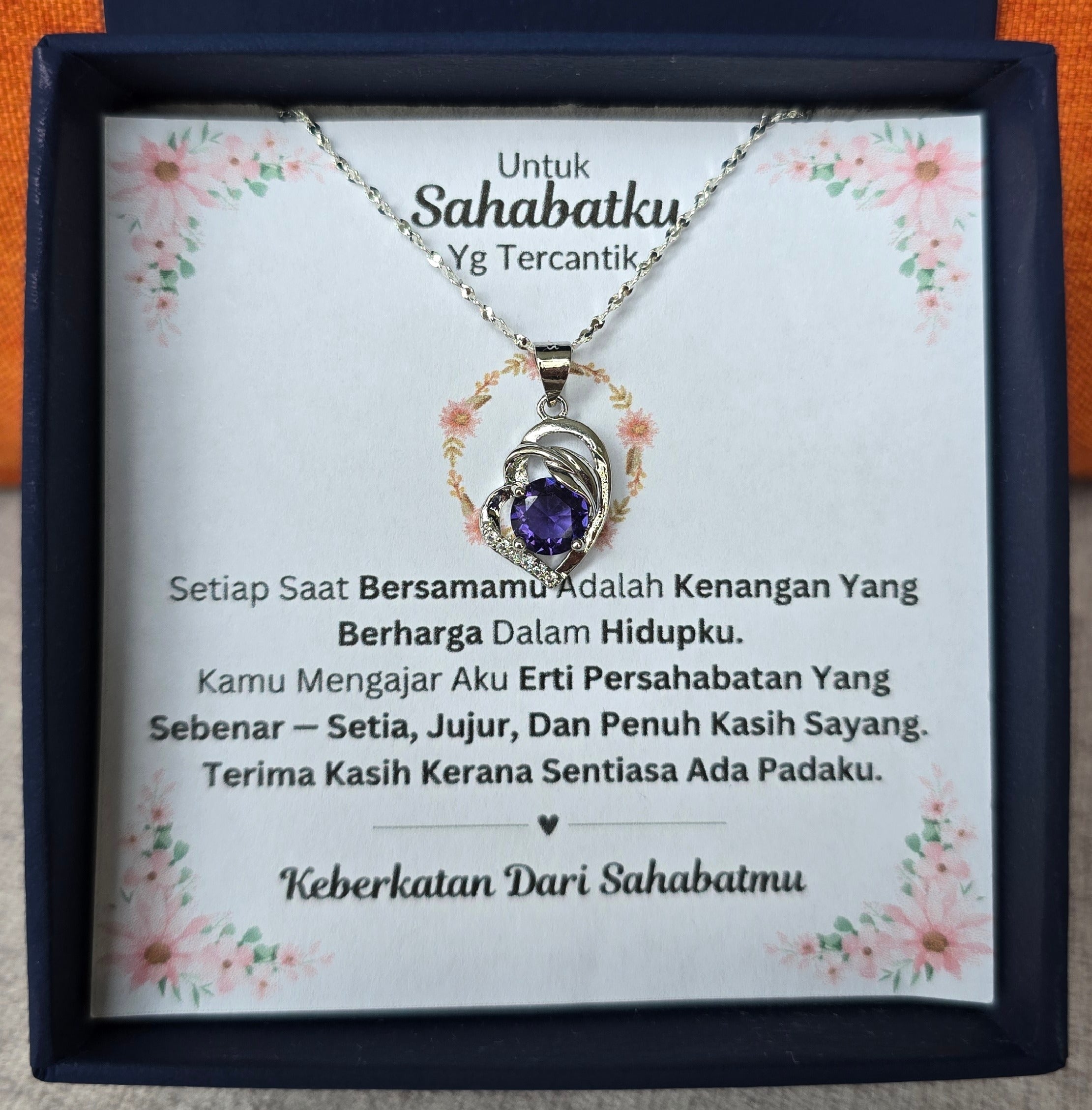 Hadiah Terbaik Untuk Sahabatku I Kenangan Yang Berharga I Purple Love Necklace