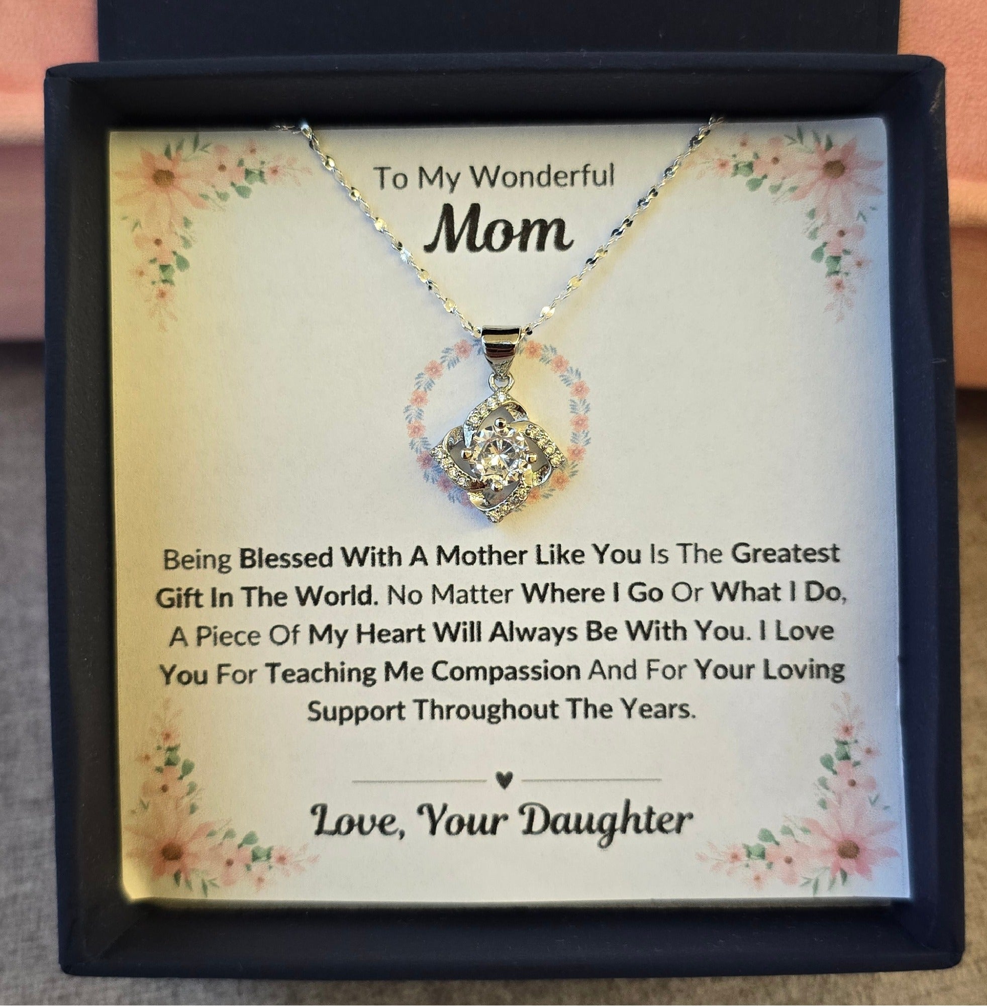 Best Gift To My Mom I Greatest Gift In The World I From Daughter I Elegant Love Necklace