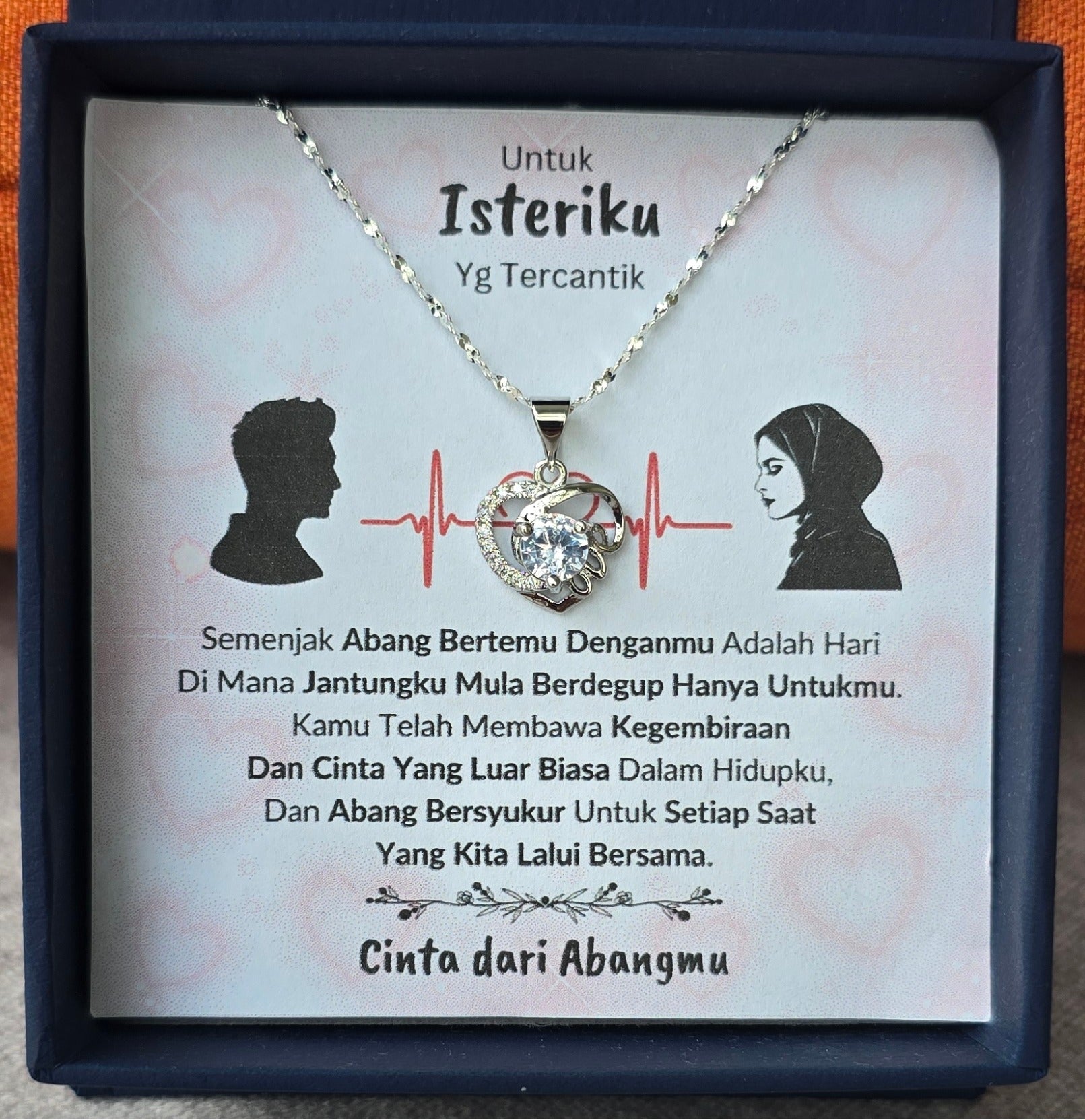 Hadiah Terbaik Untuk Isteriku I Cinta Yang Luar Biasa I Love Heart Necklace