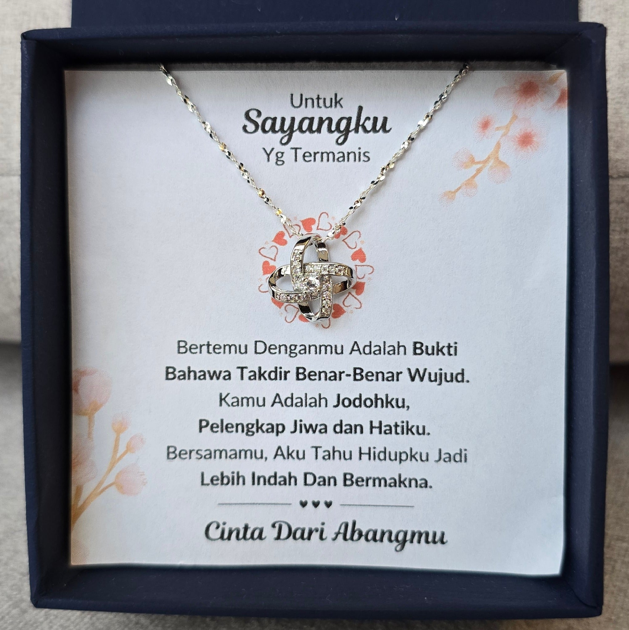 Hadiah Terbaik Untuk Sayangku I Takdir Benar Wujud  I Love Knot Necklace