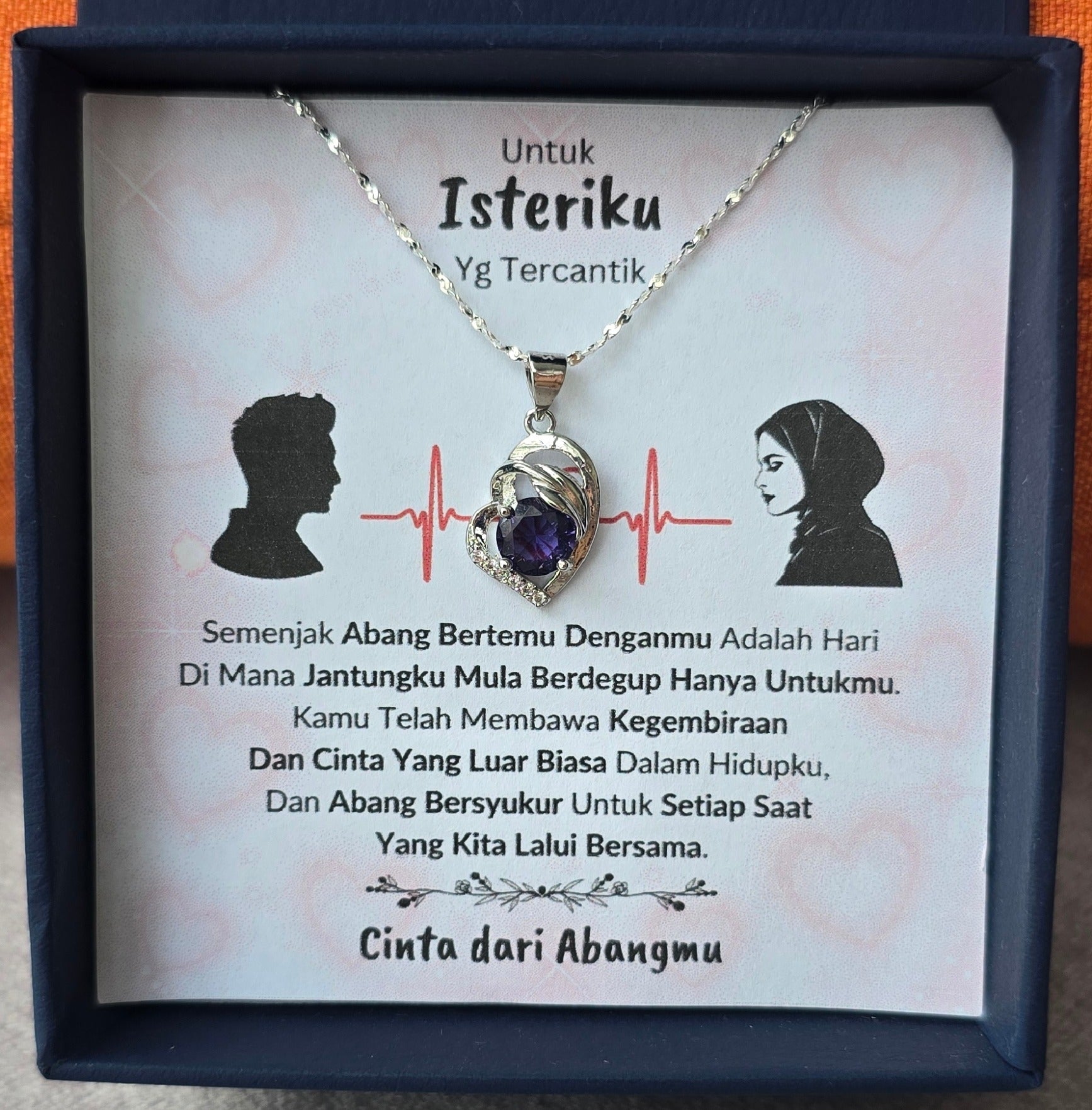 Hadiah Terbaik Untuk Isteriku I Cinta Yang Luar Biasa I Purple Love Necklace