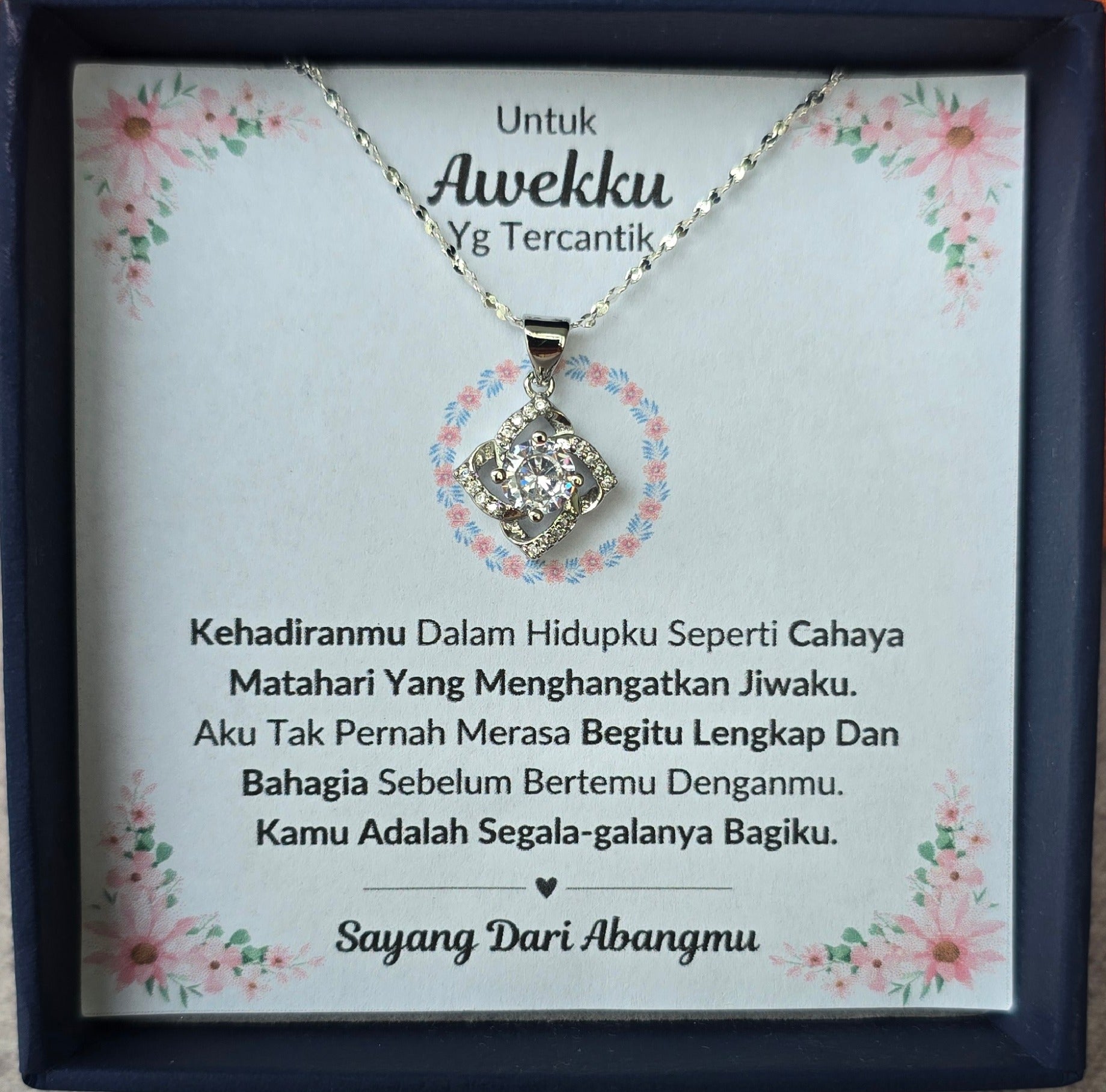 Hadiah Terbaik Untuk Awekku I Lengkap Dan Bahagia I Elegant Love Necklace