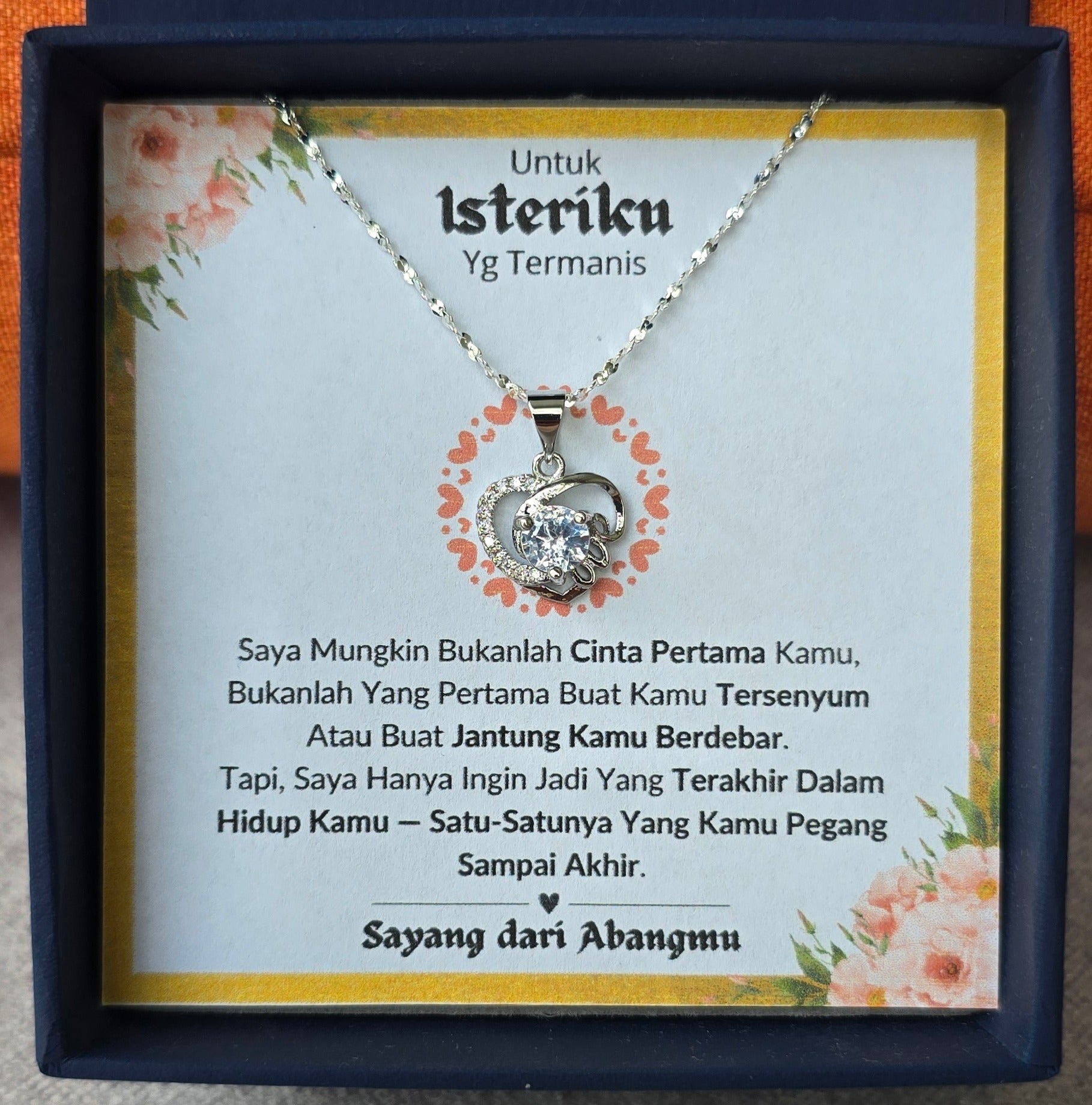 Hadiah Terbaik Untuk Isteriku I Jadi Terakhir Dalam Hidupku I Love Heart Necklace
