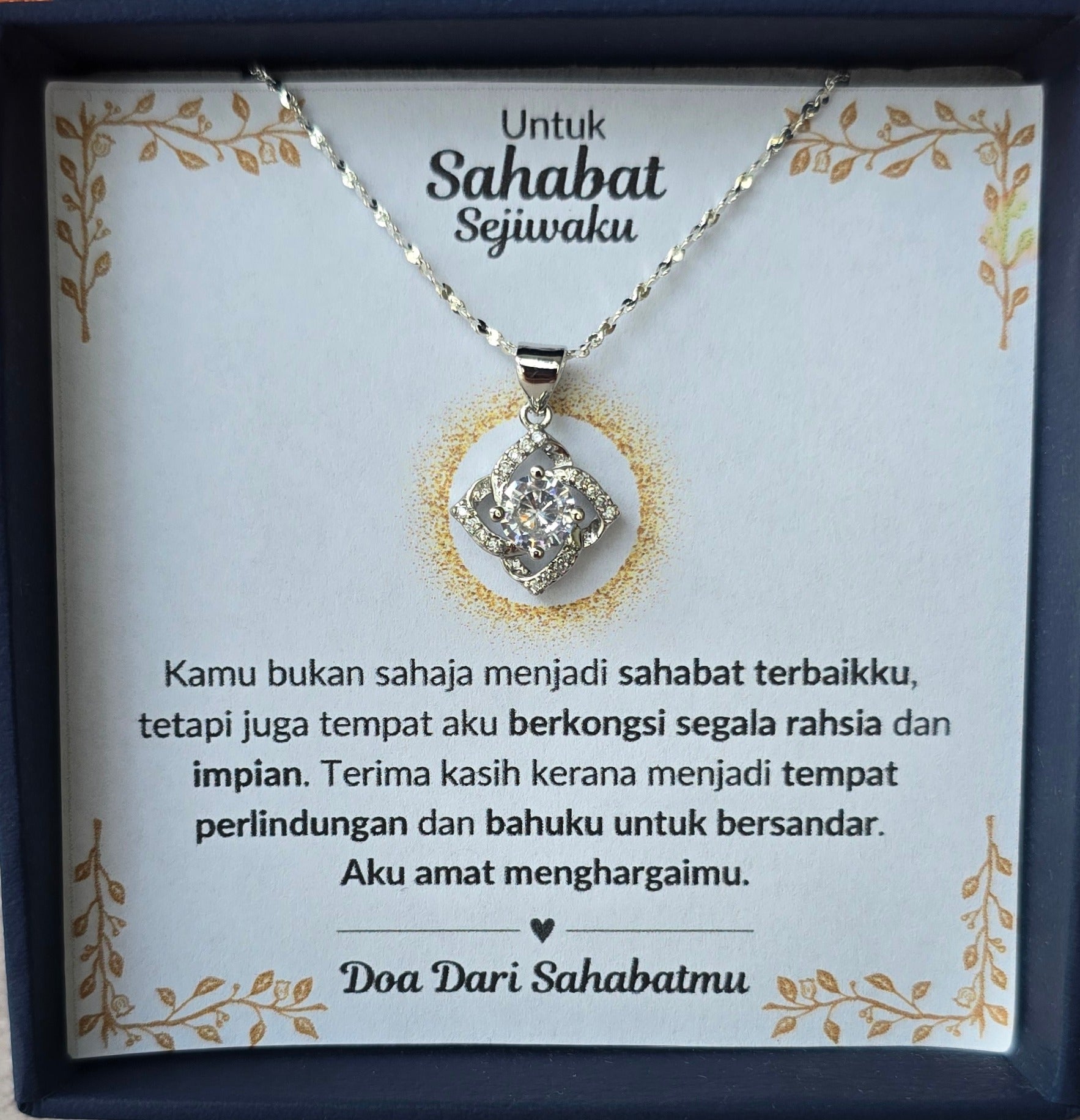 Hadiah Terbaik Untuk Sahabat Sejiwaku I Kongsi Rahsia Dan Impian I Elegant Love Necklace