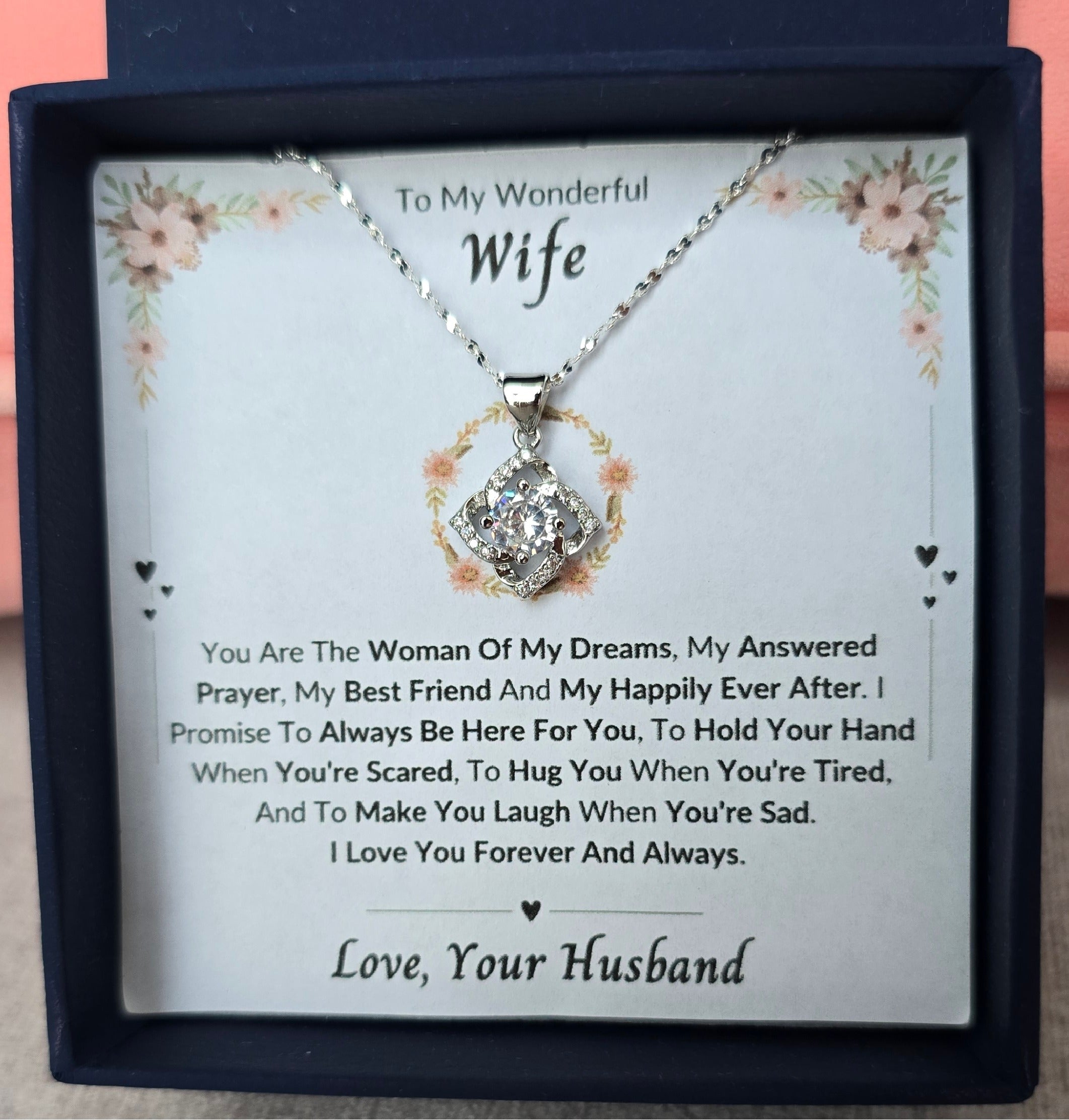 Best Gift To My Wife I Woman Of My Dreams I Elegant Love Necklace