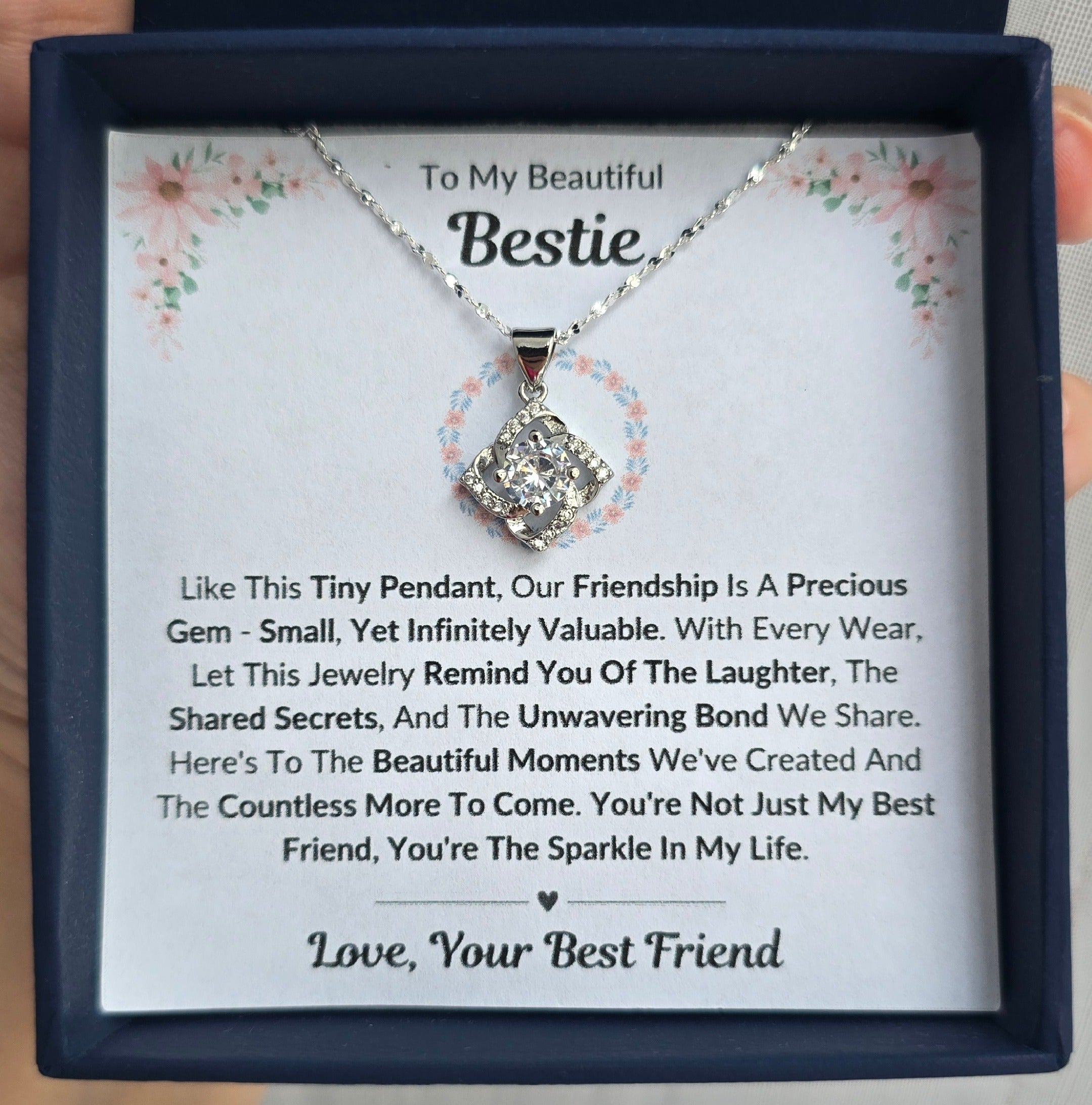 Best Gift To My Bestie I Not Just Best Friend I Elegant Love Necklace