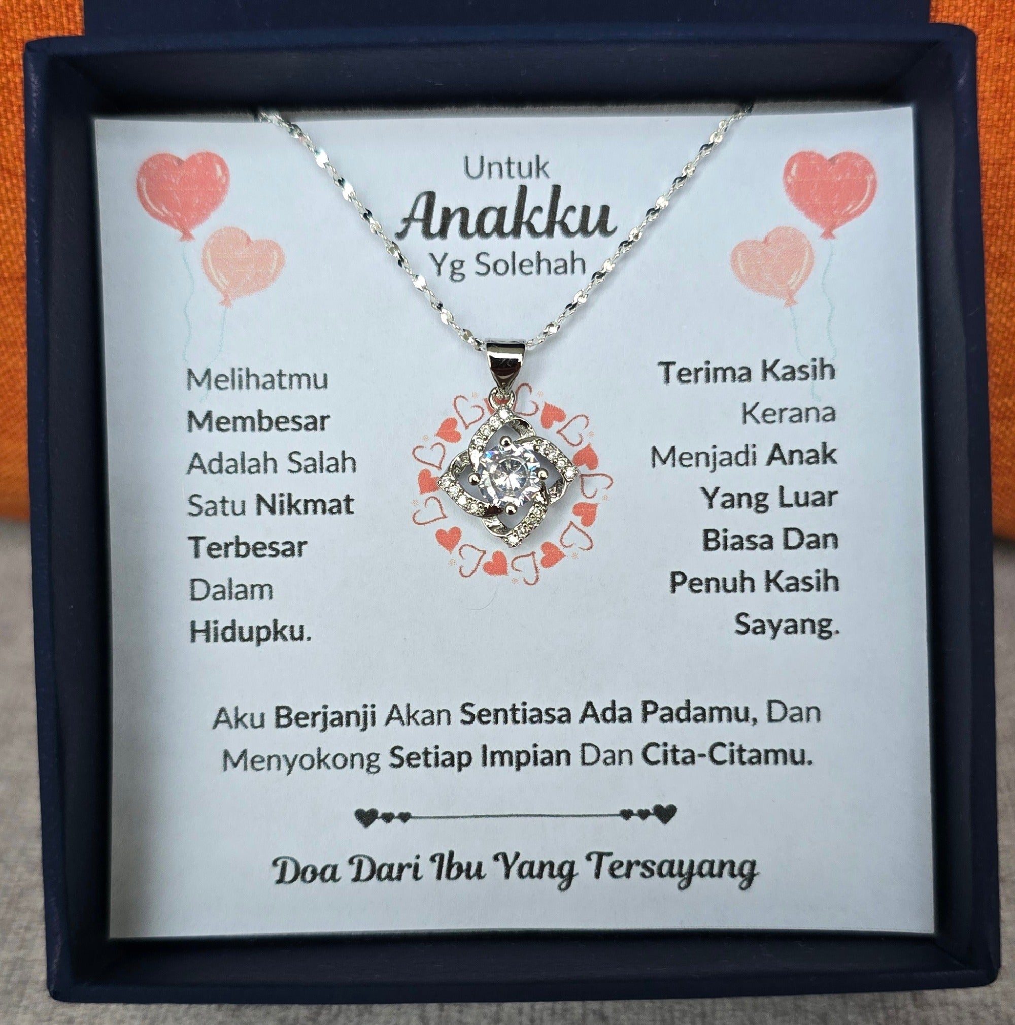 Hadiah Terbaik Untuk Anakku I Sentiasa Ada Padamu I Dari Ibu I Elegant Love Necklace
