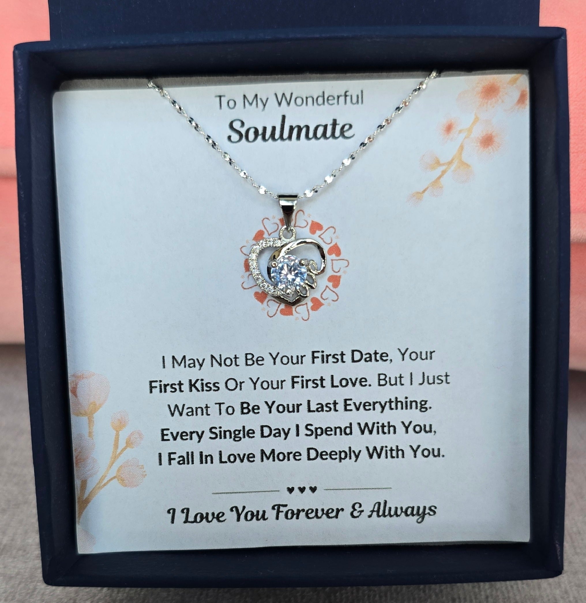 Best Gift To My Soulmate I Be Your Last Everything I Love Heart Necklace
