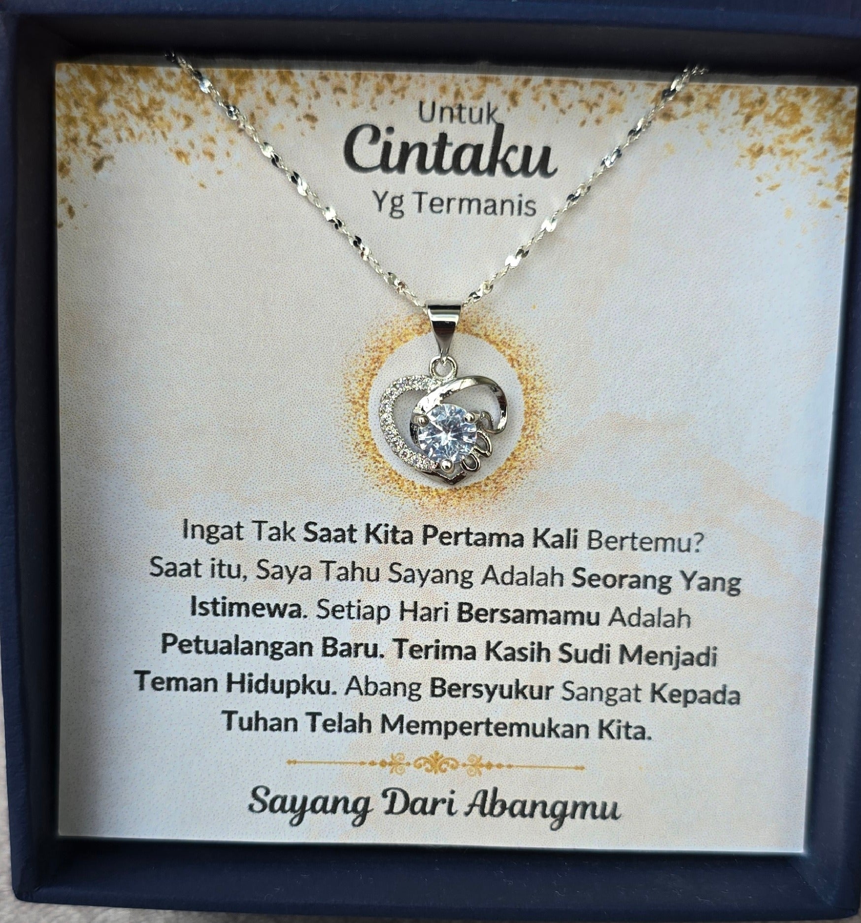 Hadiah Terbaik Untuk Cintaku I Seorang Yang Istimewa I Love Heart Necklace