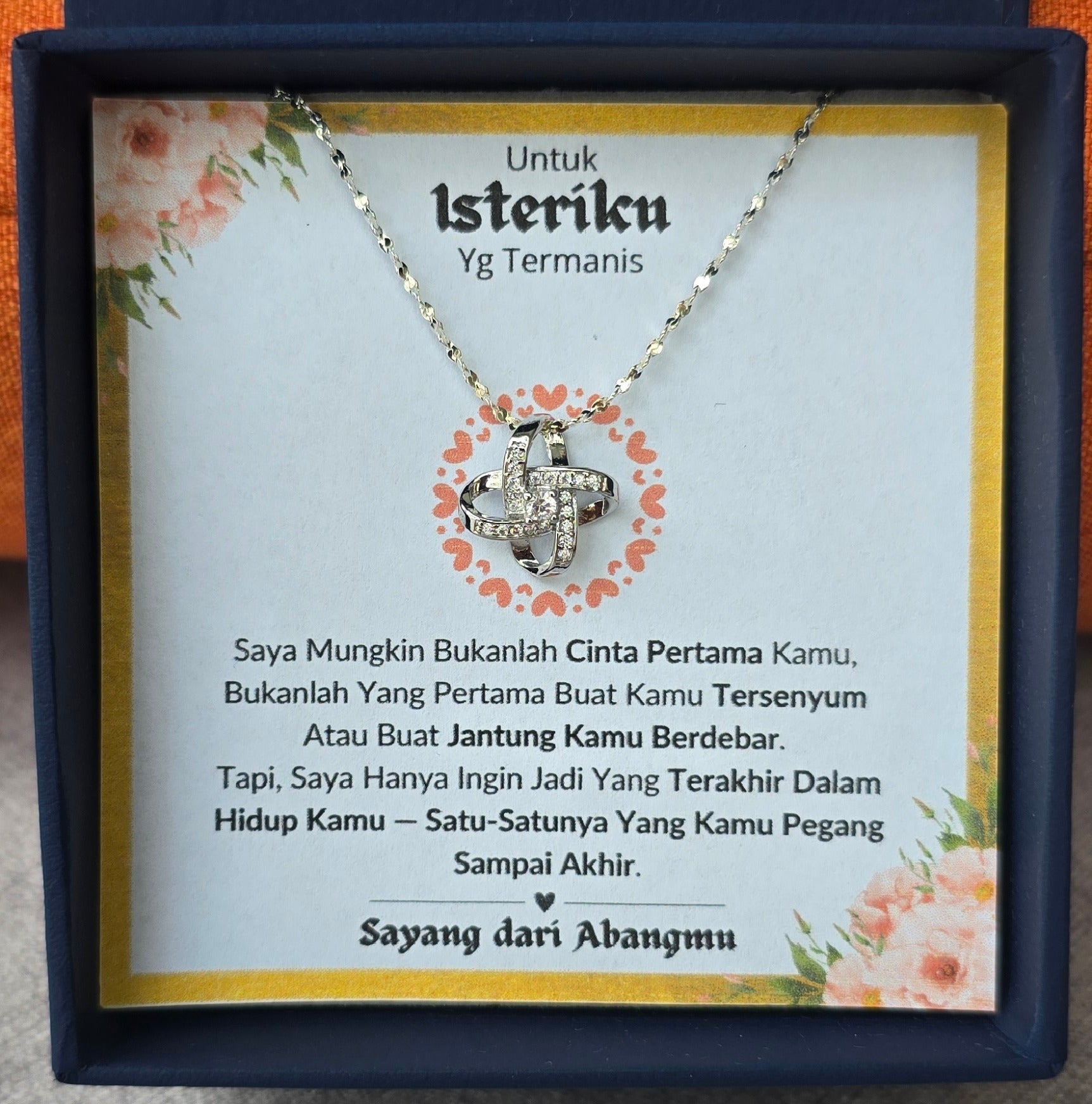 Hadiah Terbaik Untuk Isteriku I Jadi Terakhir Dalam Hidupku I Love Knot Necklace