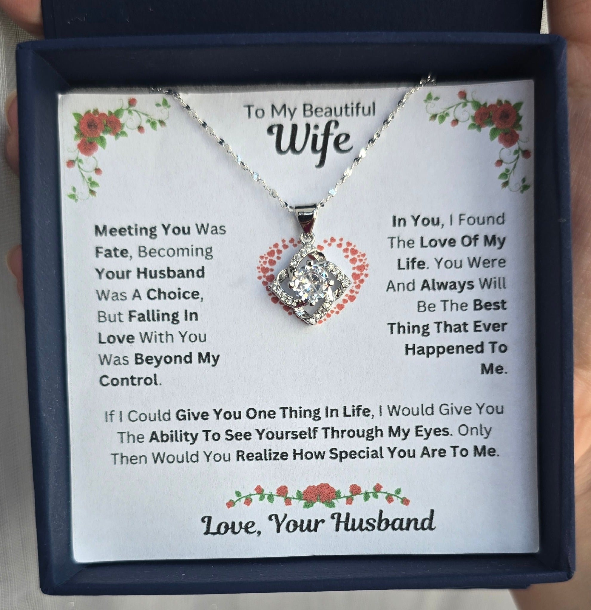 Best Gift To My Wife I Meeting You Was Fate I Elegant Love Necklace