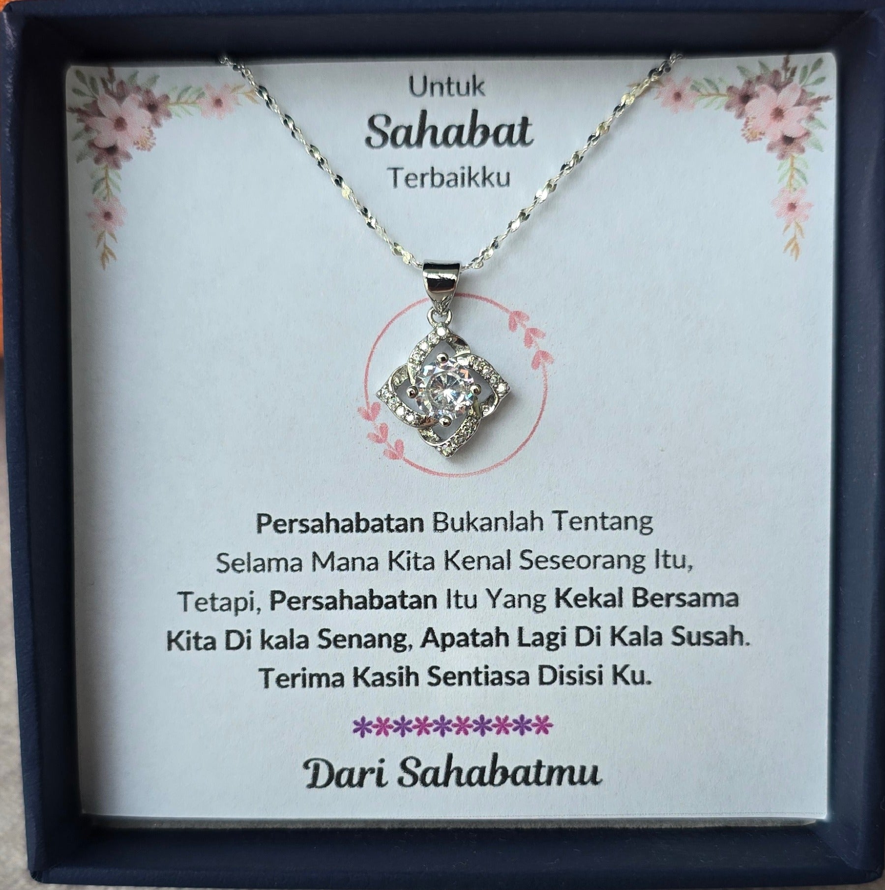 Hadiah Terbaik Untuk Sahabat Terbaikku I Sentiasa Disisi Ku I Elegant Love Necklace