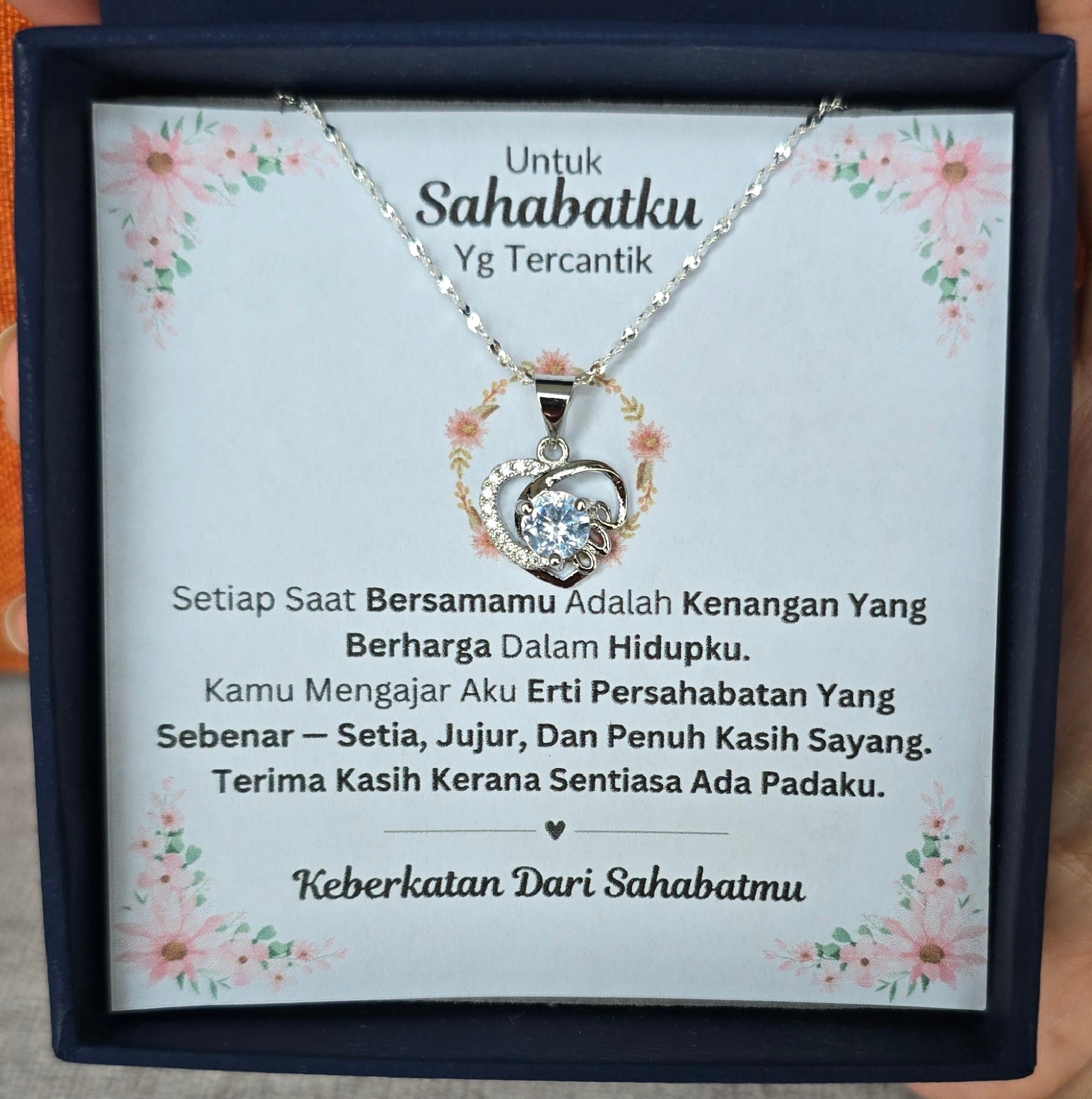 Hadiah Terbaik Untuk Sahabatku I Kenangan Yang Berharga I Love Heart Necklace