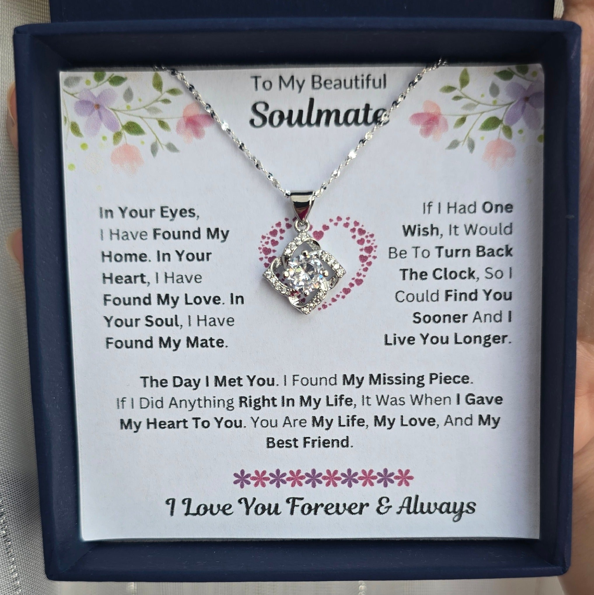 Best Gift To My Soulmate I Found My Missing Piece I Elegant Love Necklace