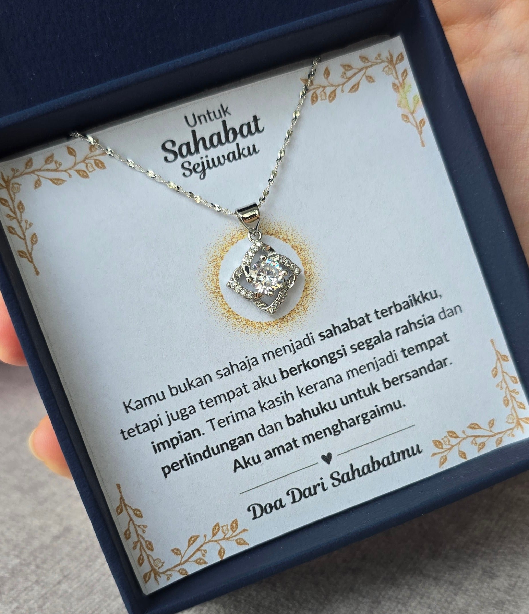 Hadiah Terbaik Untuk Sahabat Sejiwaku I Kongsi Rahsia Dan Impian I Elegant Love Necklace