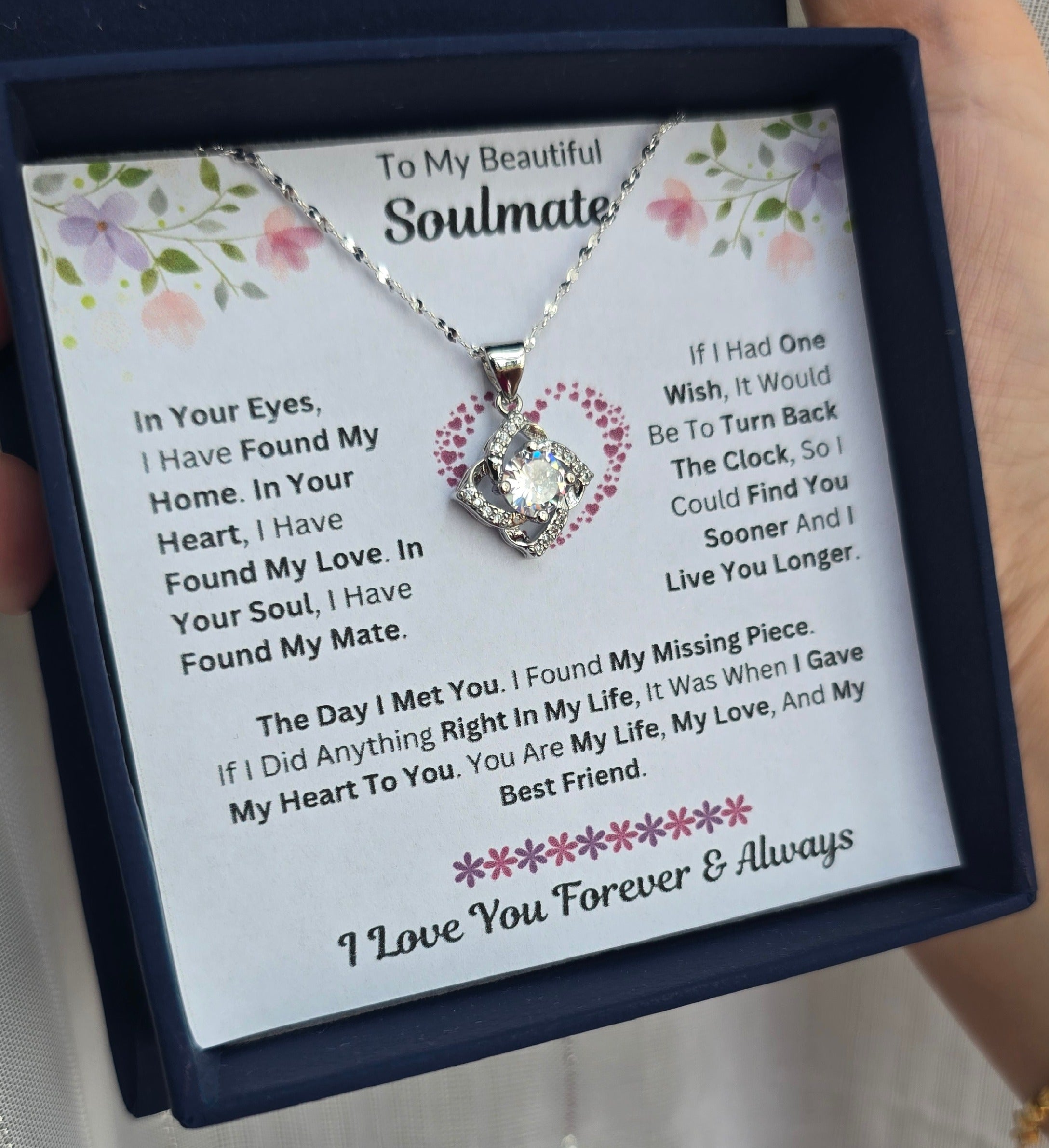 Best Gift To My Soulmate I Found My Missing Piece I Elegant Love Necklace