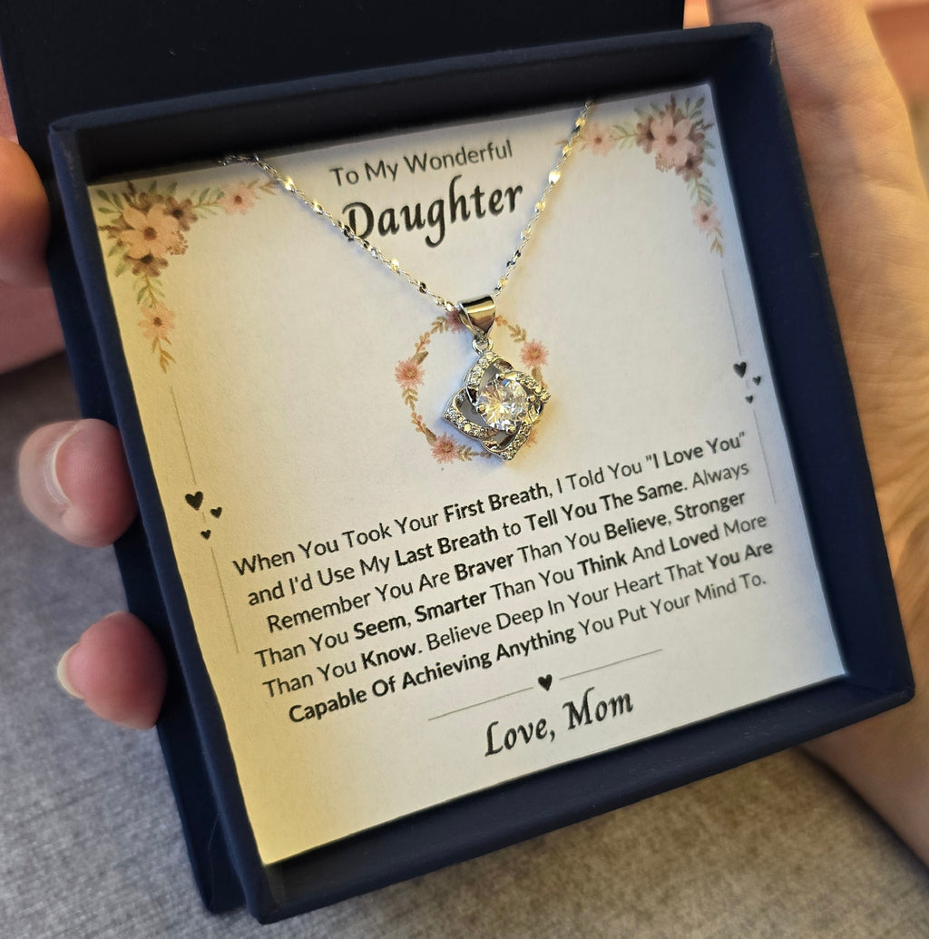 Best Gift To My Daughter I Always Love You I From Mom I Elegant Love Necklace
