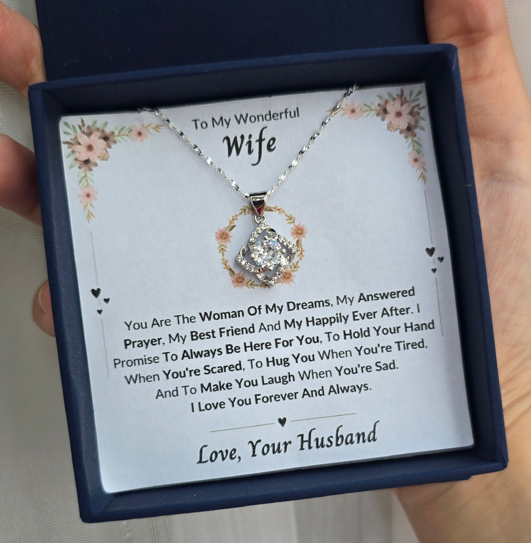 Best Gift To My Wife I Woman Of My Dreams I Elegant Love Necklace
