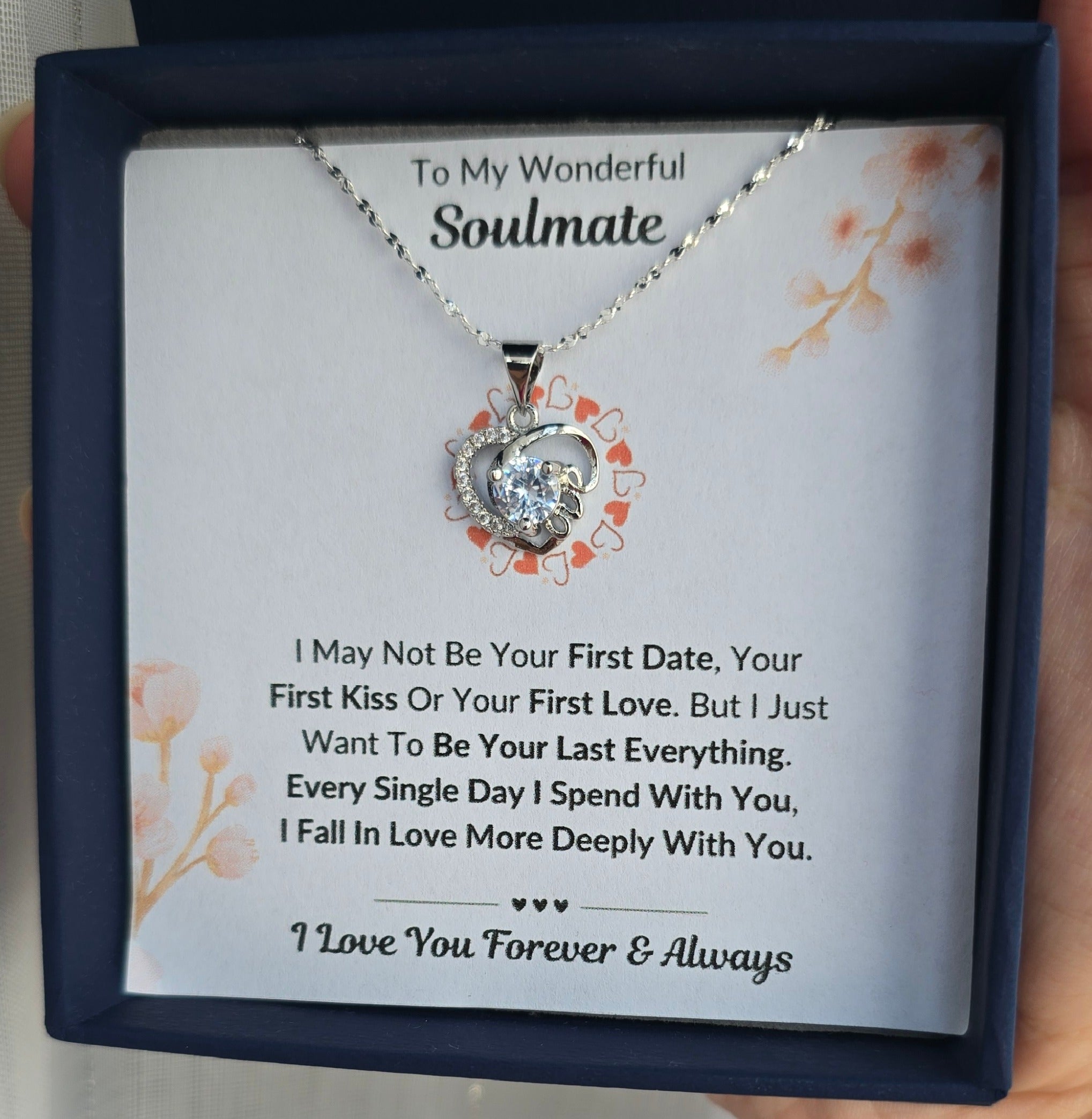 Best Gift To My Soulmate I Be Your Last Everything I Love Heart Necklace