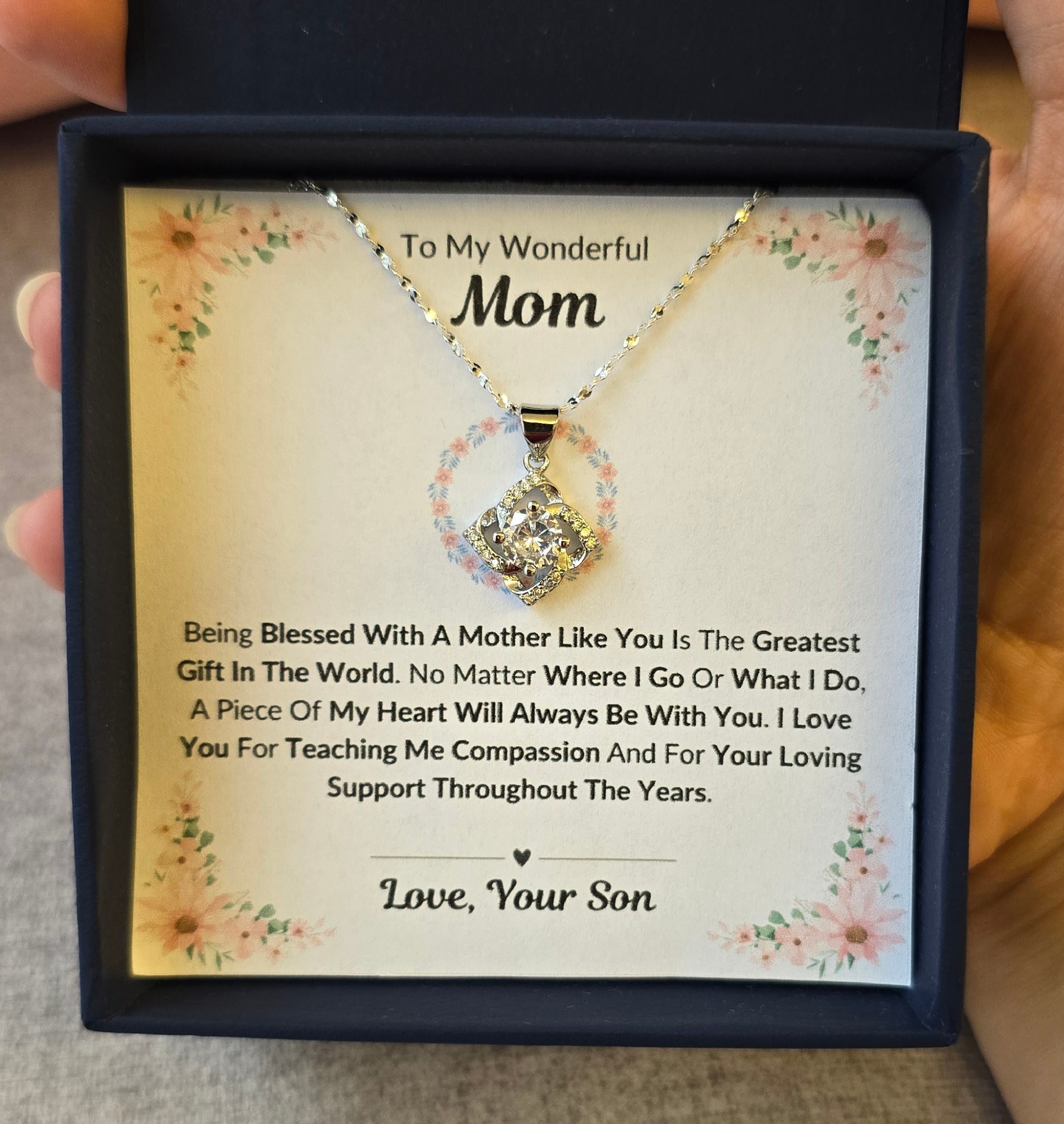 Best Gift To My Mom I Greatest Gift In The World I From Son I Elegant Love Necklace