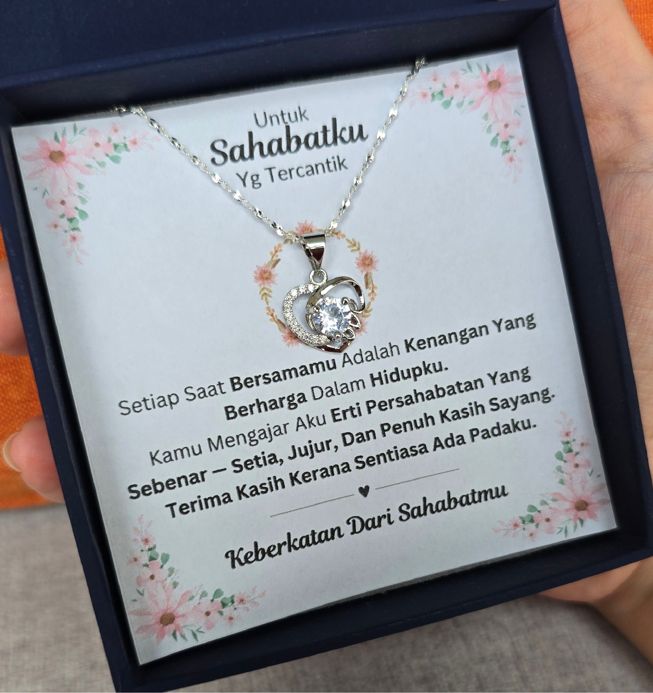 Hadiah Terbaik Untuk Sahabatku I Kenangan Yang Berharga I Love Heart Necklace