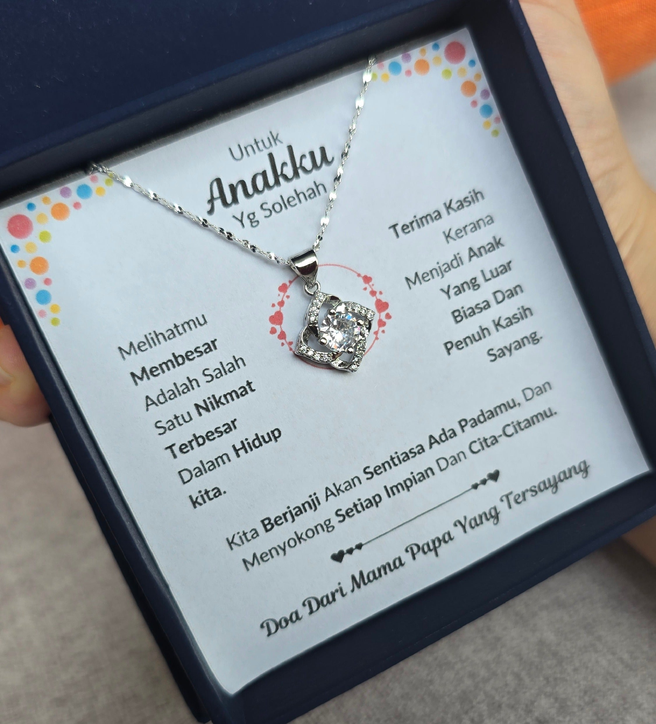 Hadiah Terbaik Untuk Anakku I Sentiasa Ada Padamu I Dari MamaPapa I Elegant Love Necklace