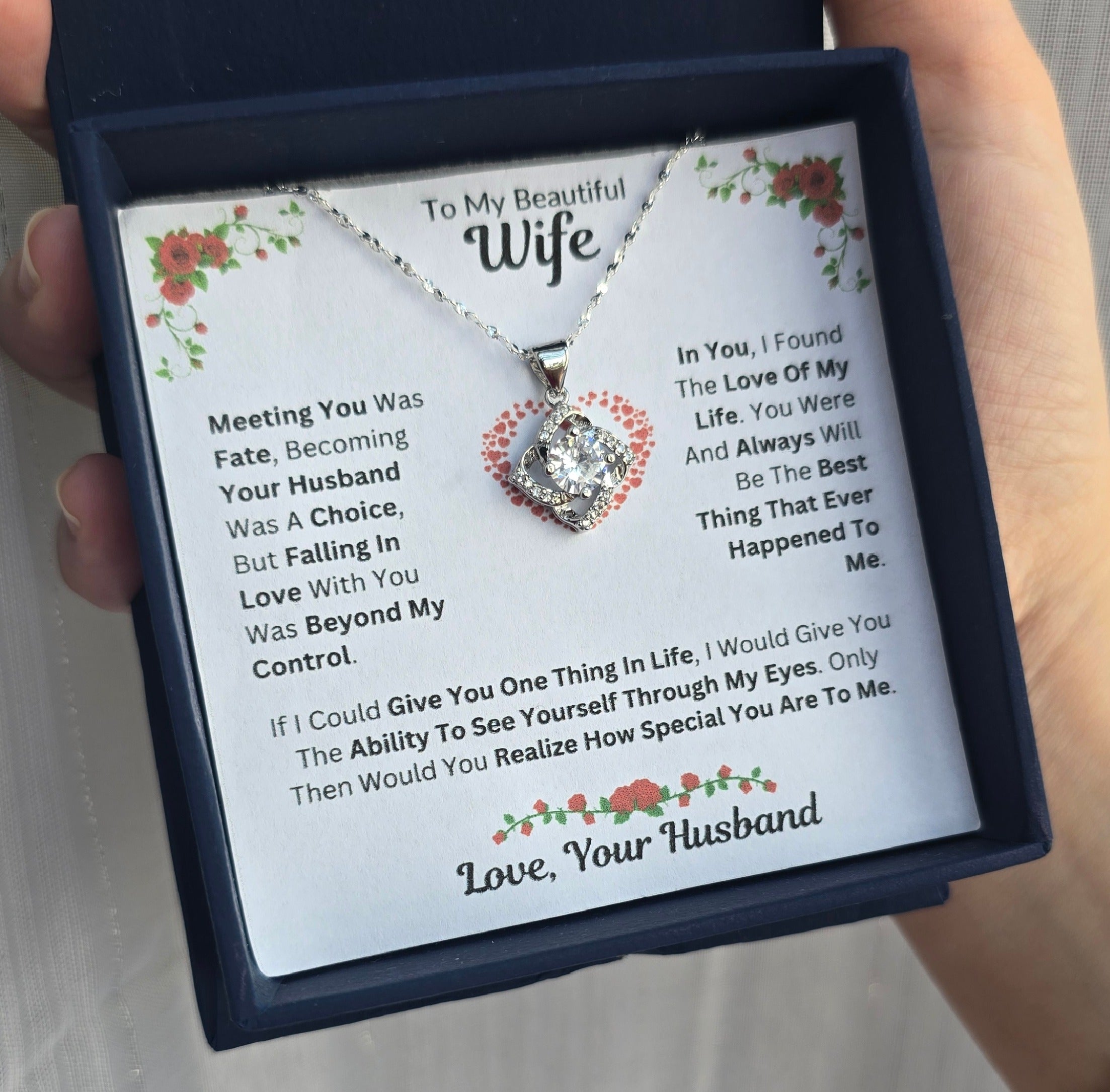 Best Gift To My Wife I Meeting You Was Fate I Elegant Love Necklace