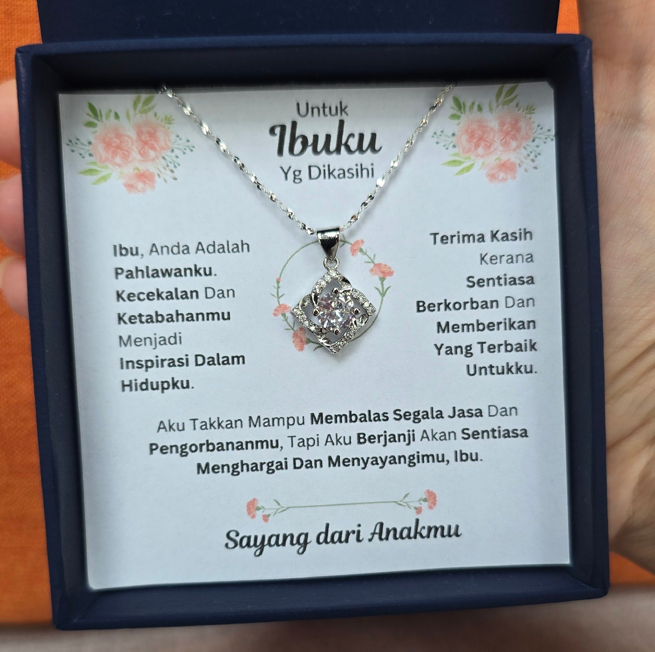 Hadiah Terbaik Untuk Ibuku I Sentiasa Berkorban Untukku I Elegant Love Necklace