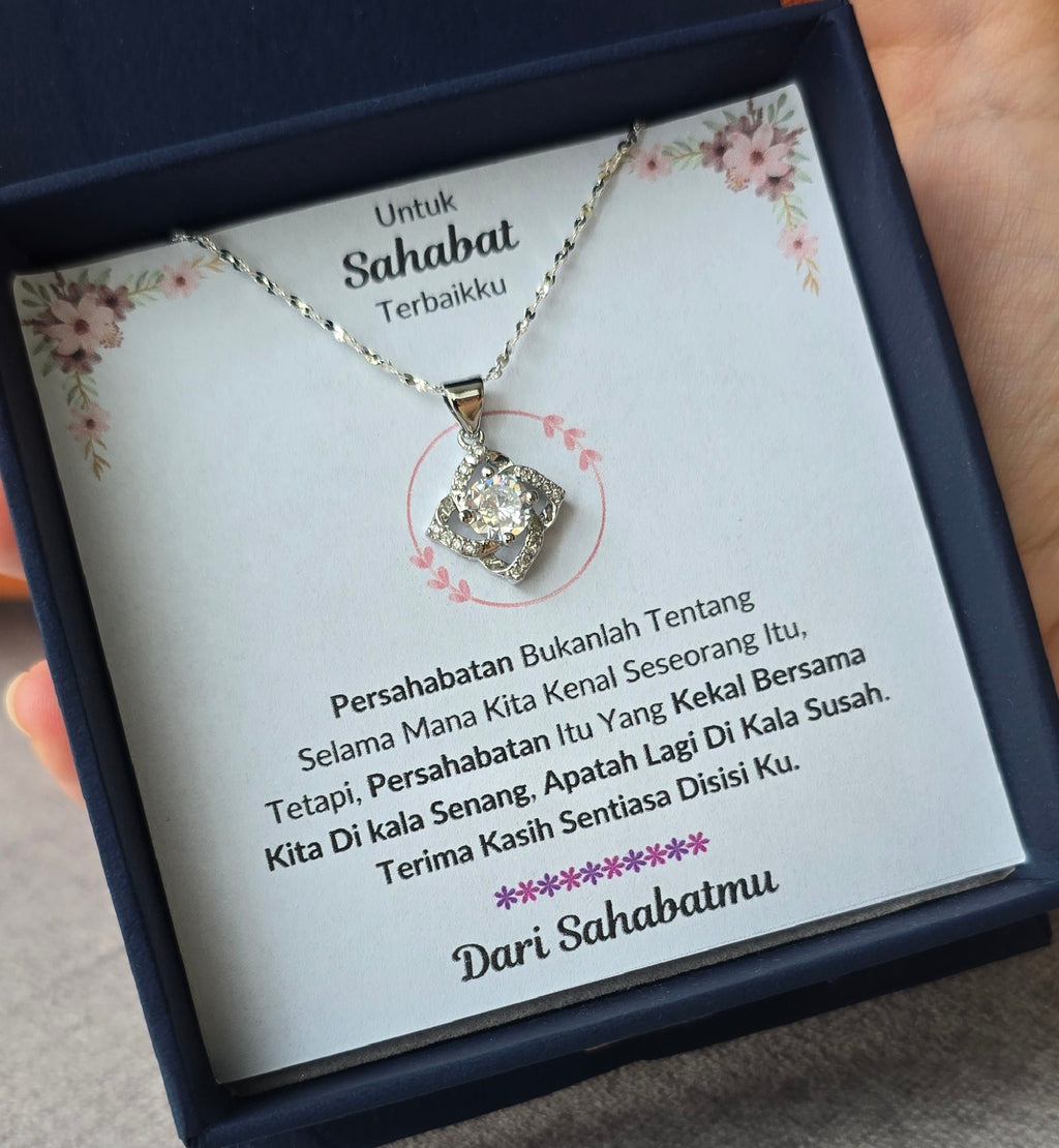 Hadiah Terbaik Untuk Sahabat Terbaikku I Sentiasa Disisi Ku I Elegant Love Necklace