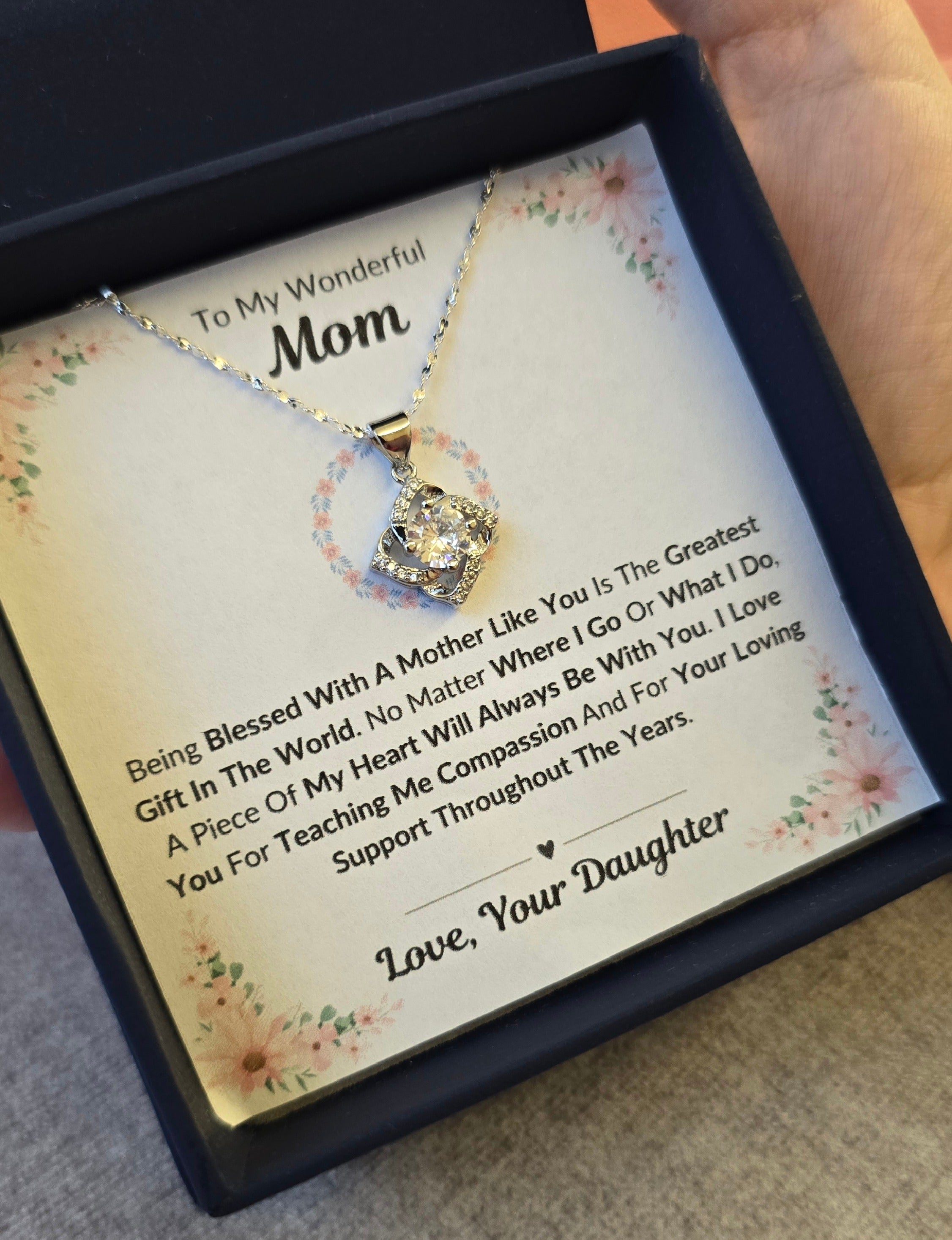 Best Gift To My Mom I Greatest Gift In The World I From Daughter I Elegant Love Necklace