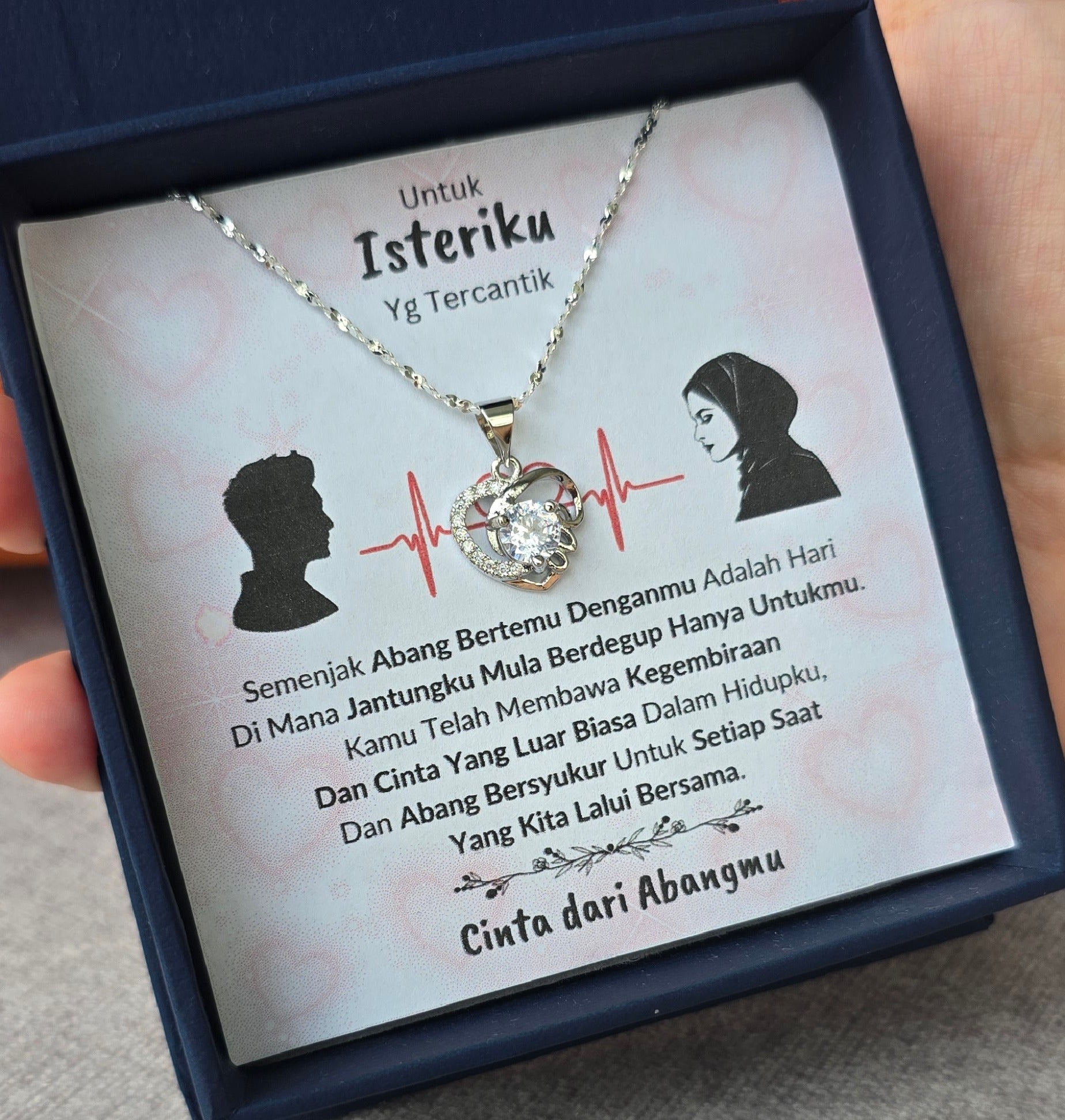 Hadiah Terbaik Untuk Isteriku I Cinta Yang Luar Biasa I Love Heart Necklace