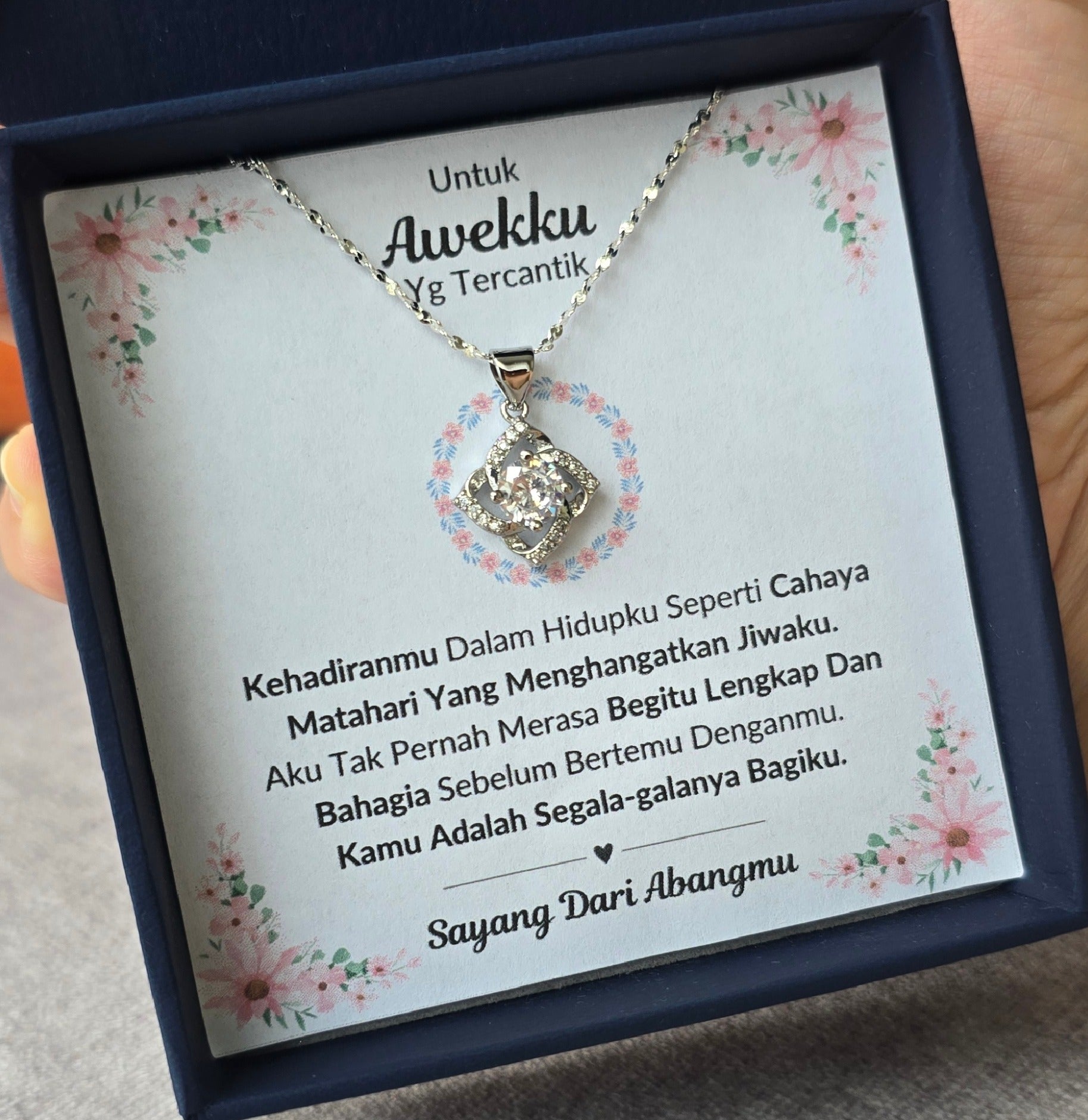 Hadiah Terbaik Untuk Awekku I Lengkap Dan Bahagia I Elegant Love Necklace