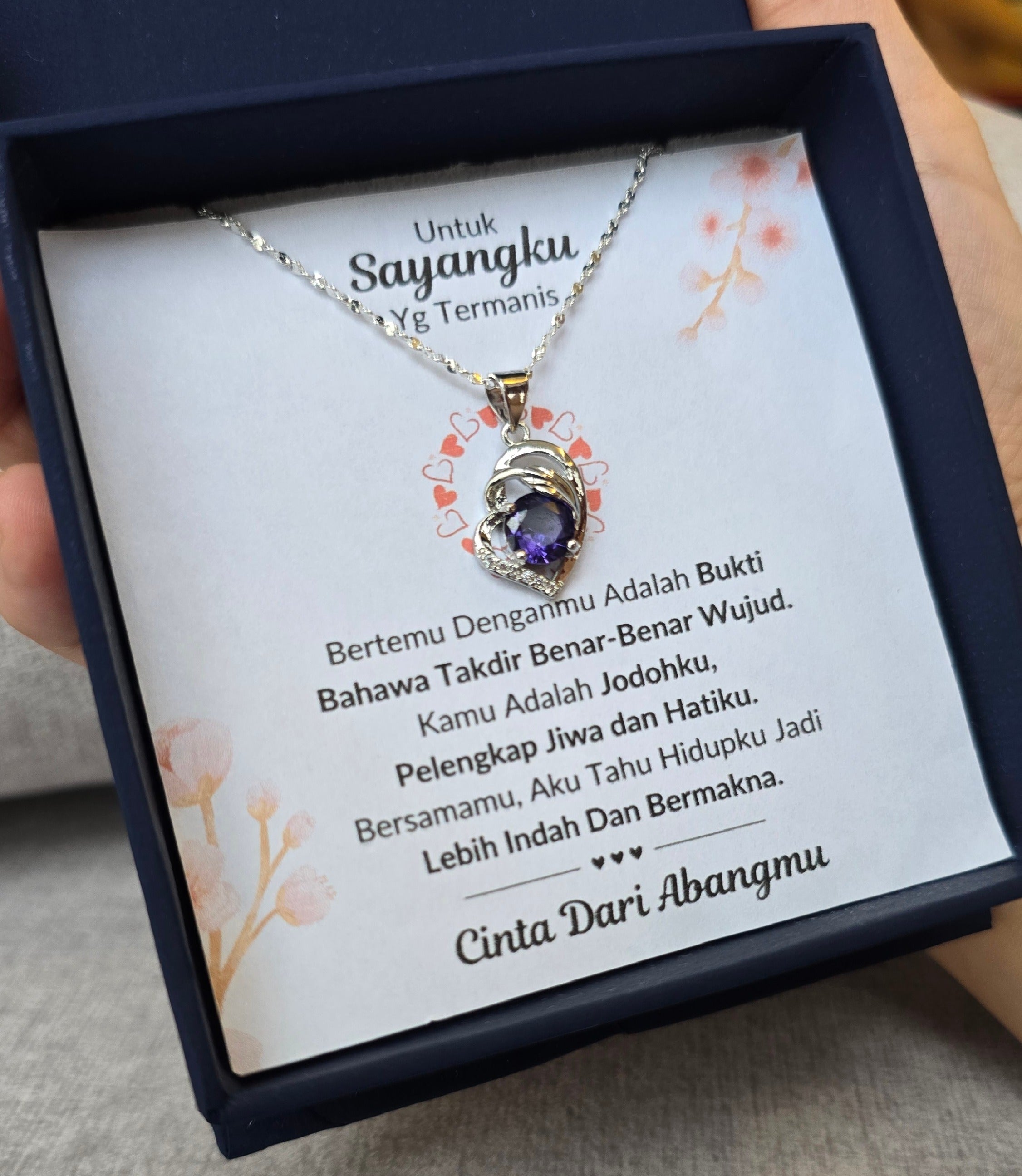 Hadiah Terbaik Untuk Sayangku I Takdir Benar Wujud I Purple Love Necklace