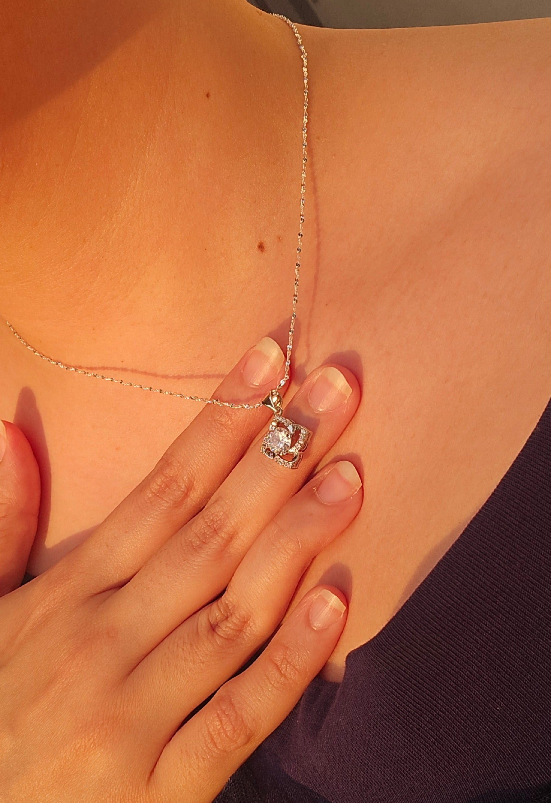 Best Gift To My Bestie I Connected By Heart I Elegant Love Necklace