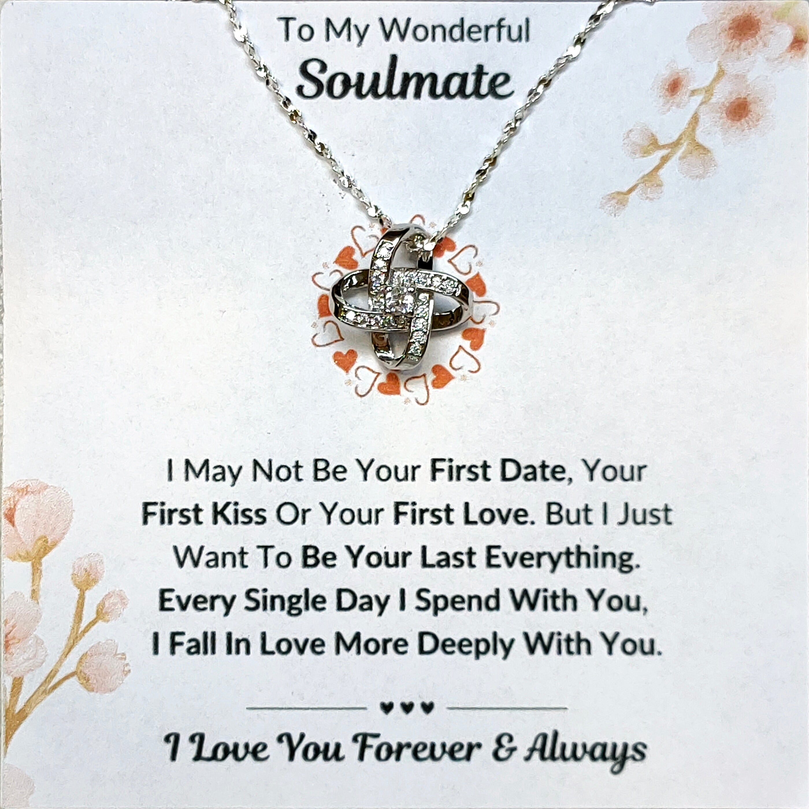Best Gift To My Soulmate I Be Your Last Everything  I Love Knot Necklace