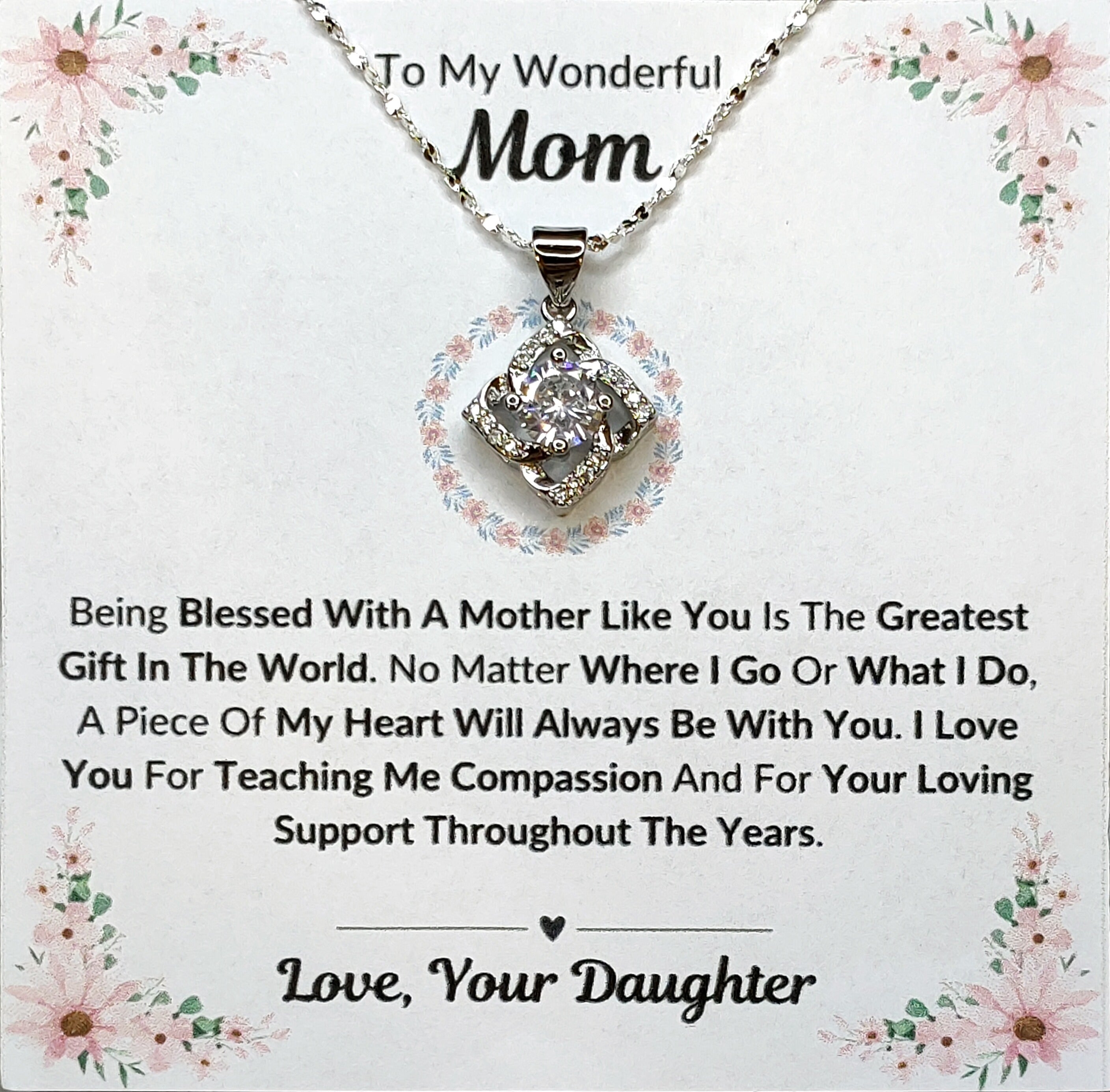 Best Gift To My Mom I Greatest Gift In The World I From Daughter I Elegant Love Necklace