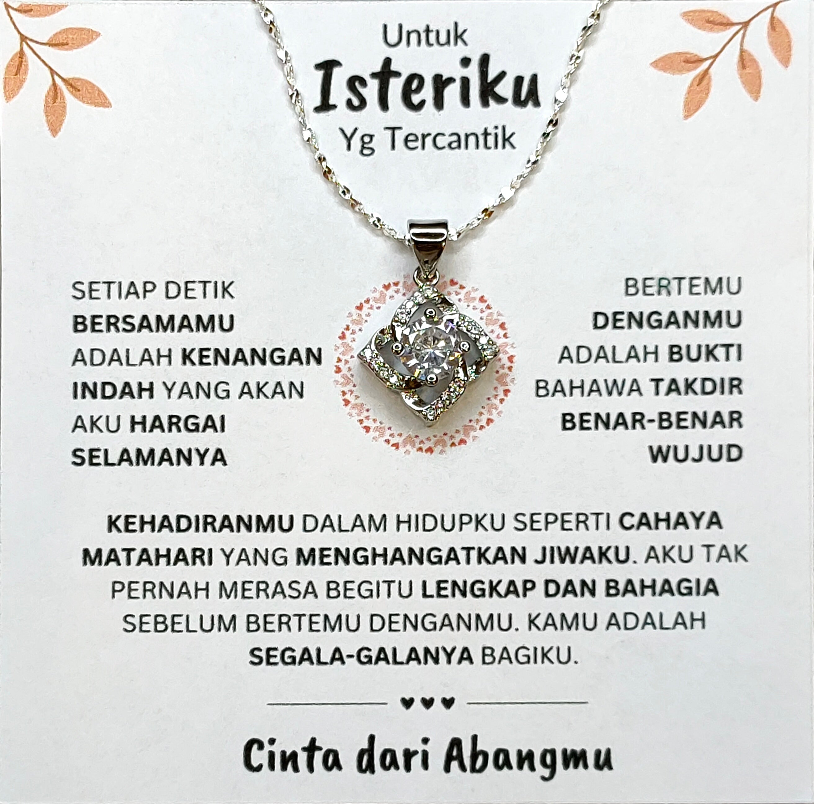 Hadiah Terbaik Untuk Isteriku I Lengkap dan Bahagia I Elegant Love Necklace