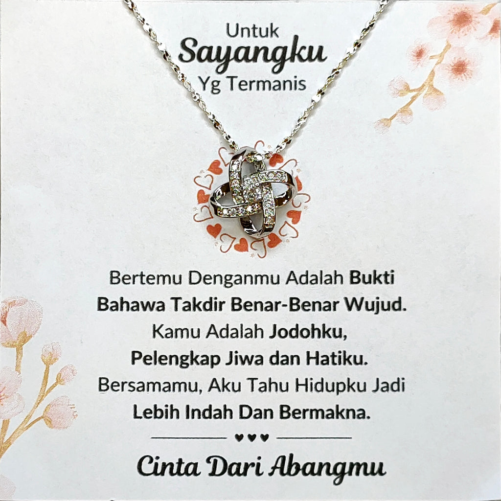 Hadiah Terbaik Untuk Sayangku I Takdir Benar Wujud  I Love Knot Necklace