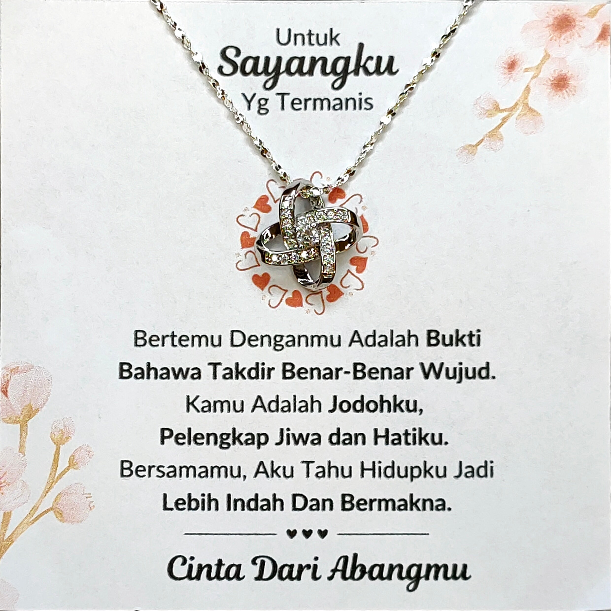 Hadiah Terbaik Untuk Sayangku I Takdir Benar Wujud  I Love Knot Necklace