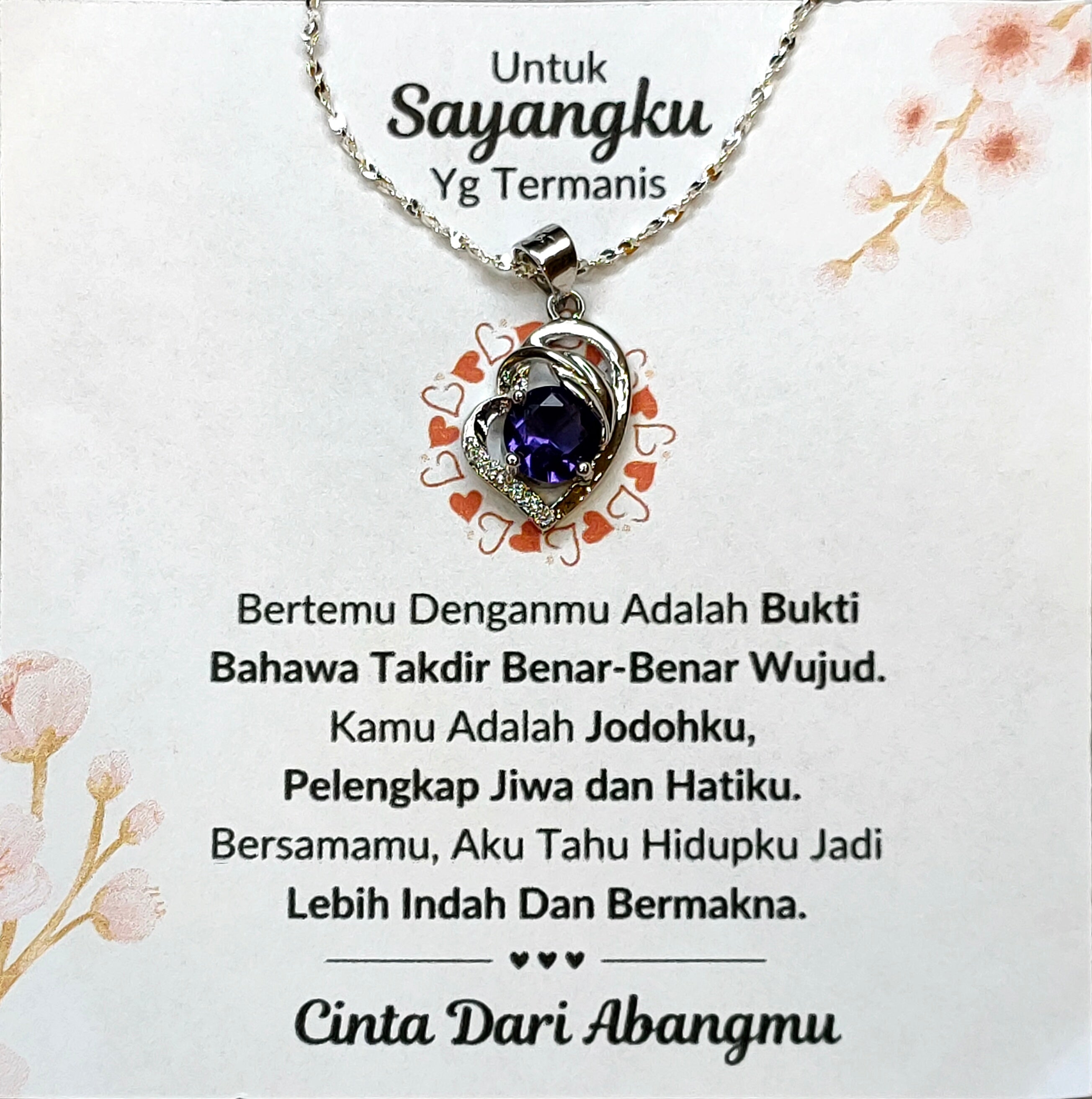 Hadiah Terbaik Untuk Sayangku I Takdir Benar Wujud I Purple Love Necklace