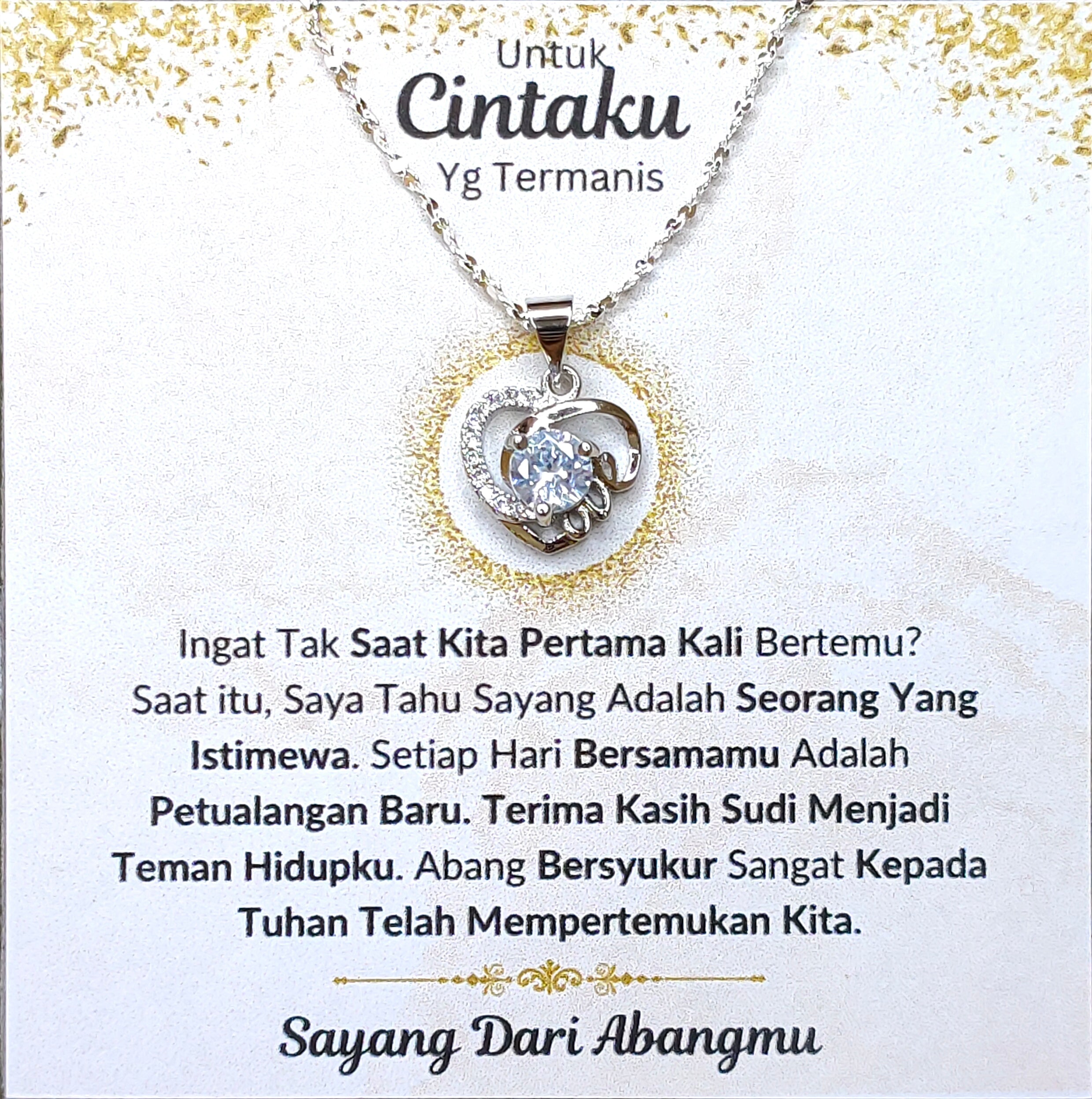 Hadiah Terbaik Untuk Cintaku I Seorang Yang Istimewa I Love Heart Necklace