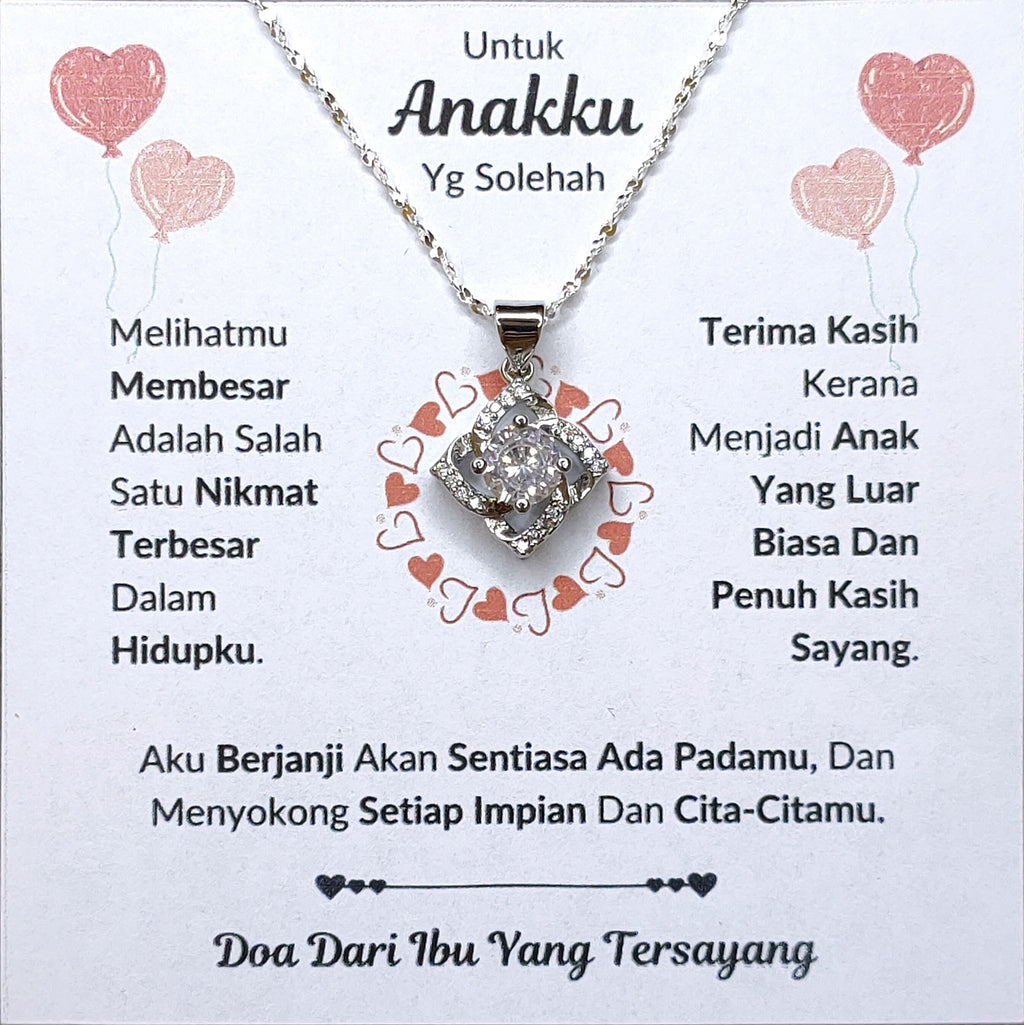 Hadiah Terbaik Untuk Anakku I Sentiasa Ada Padamu I Dari Ibu I Elegant Love Necklace