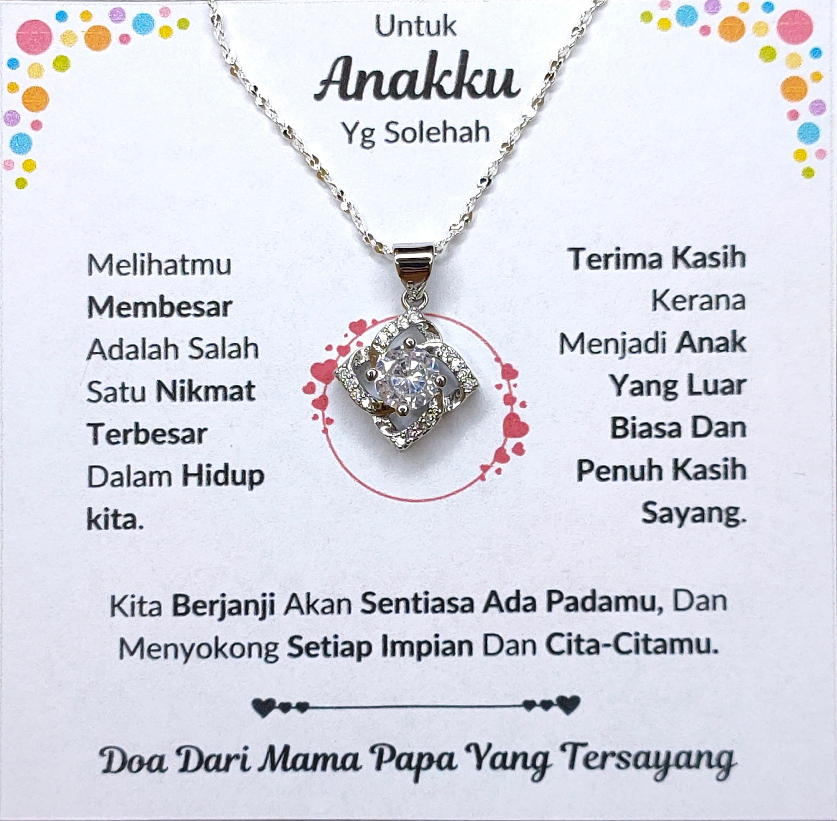 Hadiah Terbaik Untuk Anakku I Sentiasa Ada Padamu I Dari MamaPapa I Elegant Love Necklace