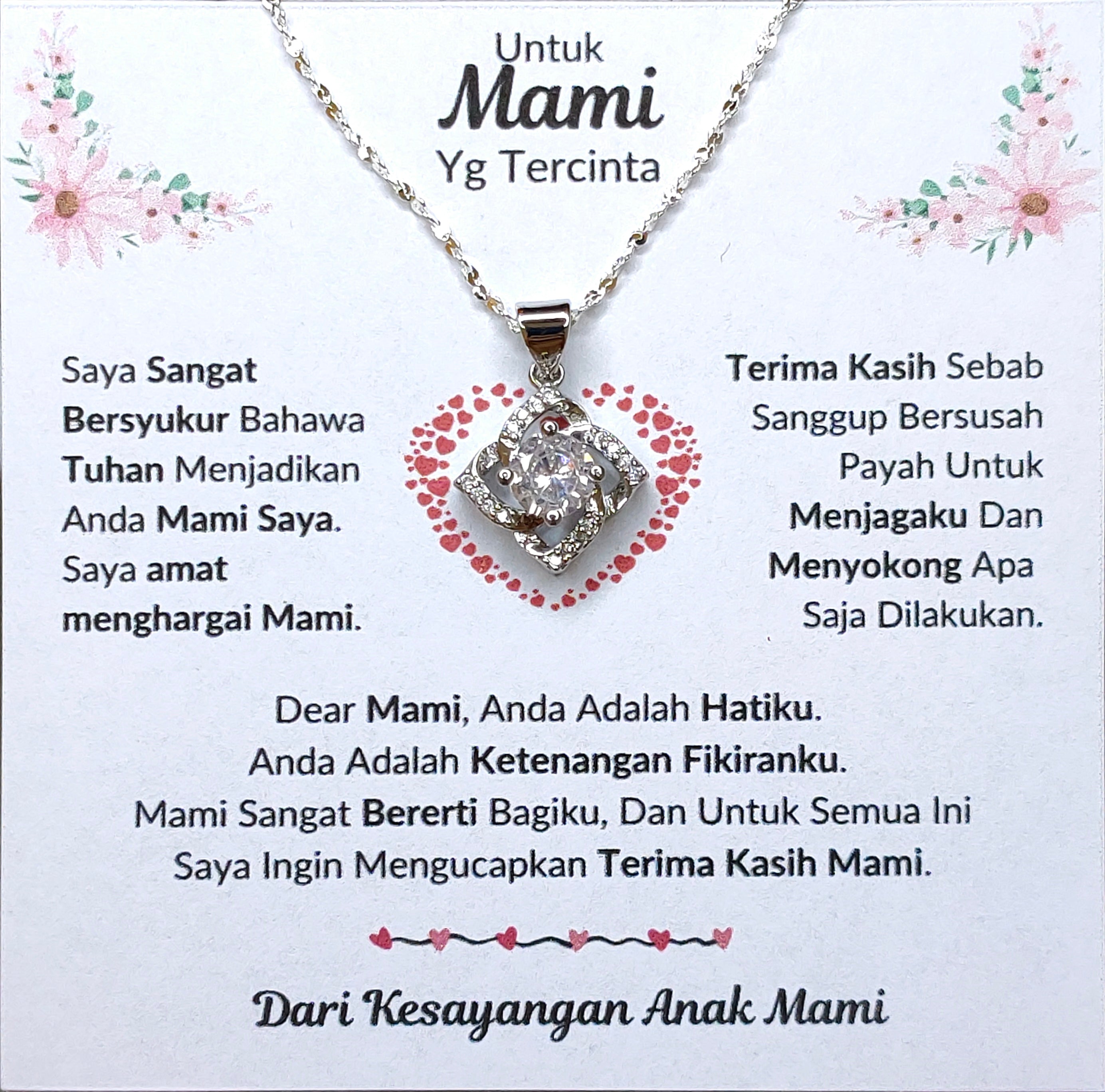 Hadiah Terbaik Untuk Mami ku I Sangat Bererti Bagiku I Elegant Love Necklace