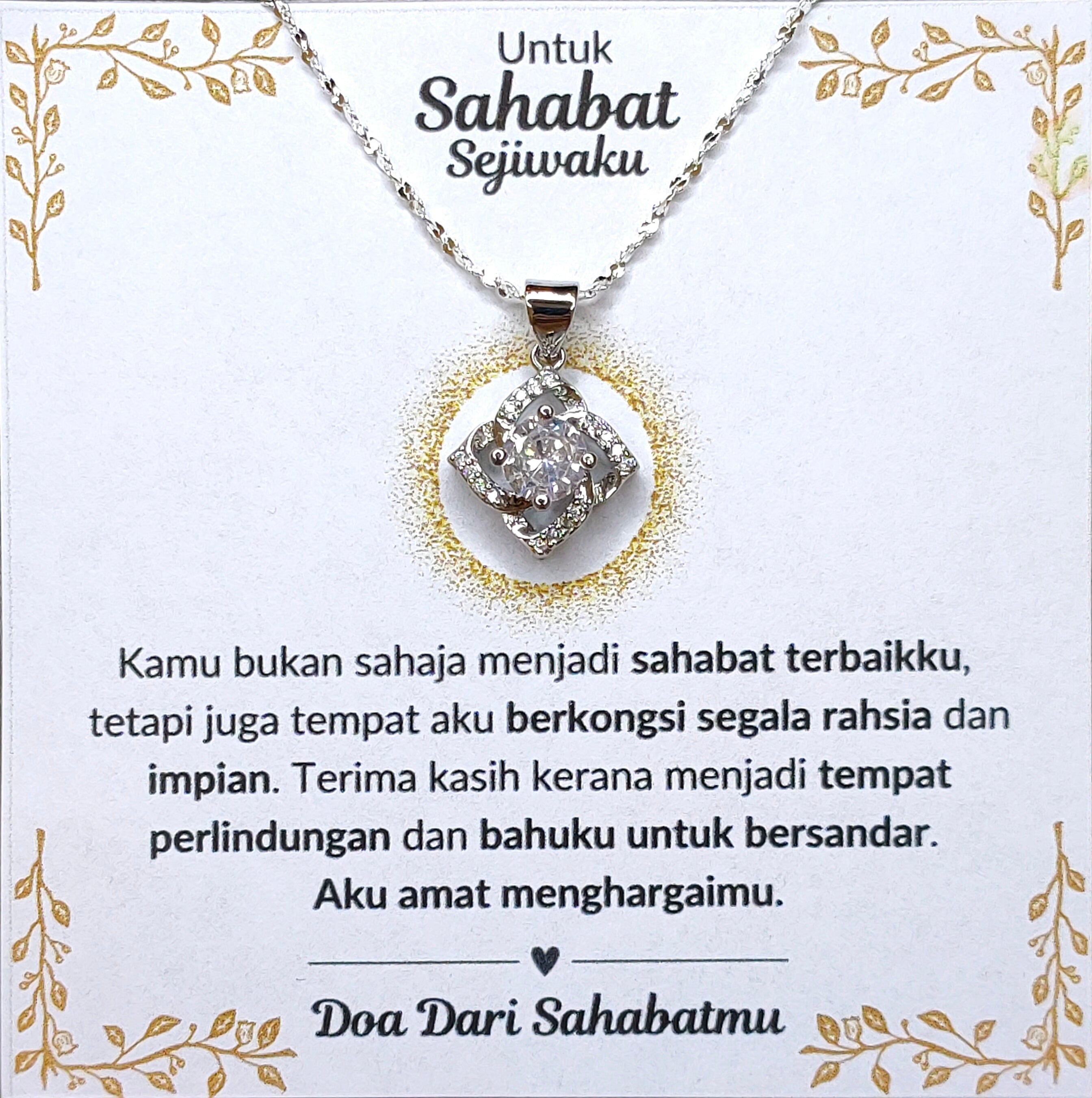 Hadiah Terbaik Untuk Sahabat Sejiwaku I Kongsi Rahsia Dan Impian I Elegant Love Necklace