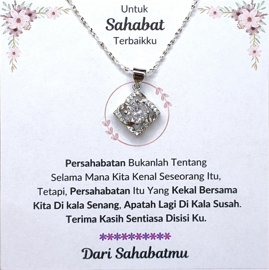 Hadiah Terbaik Untuk Sahabat Terbaikku I Sentiasa Disisi Ku I Elegant Love Necklace