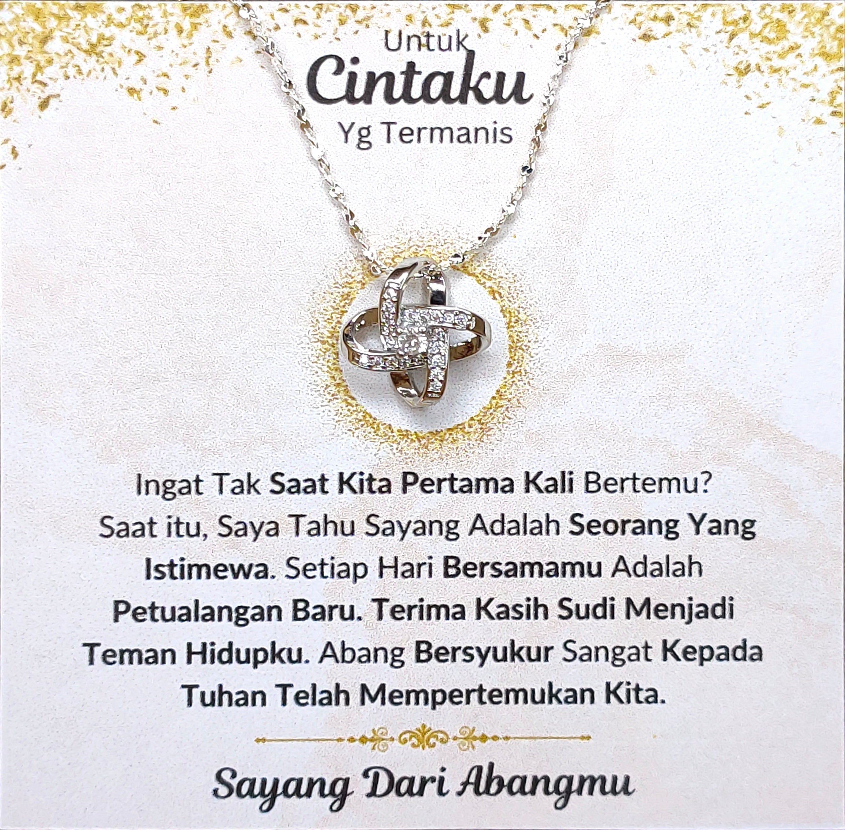 Hadiah Terbaik Untuk Cintaku I Seorang Yang Istimewa I Love Knot Necklace