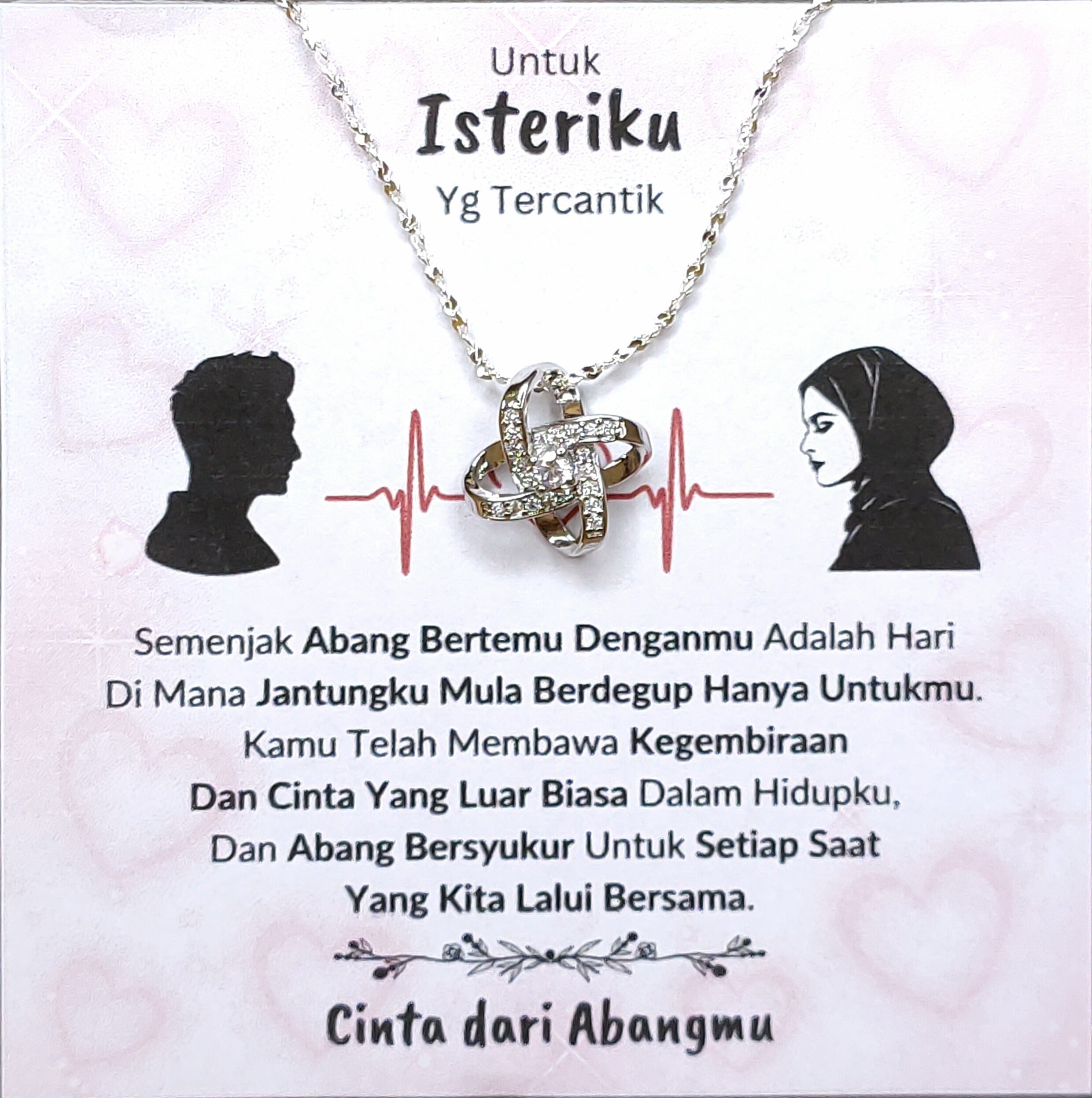 Hadiah Terbaik Untuk Isteriku I Cinta Yang Luar Biasa I Love Knot Necklace